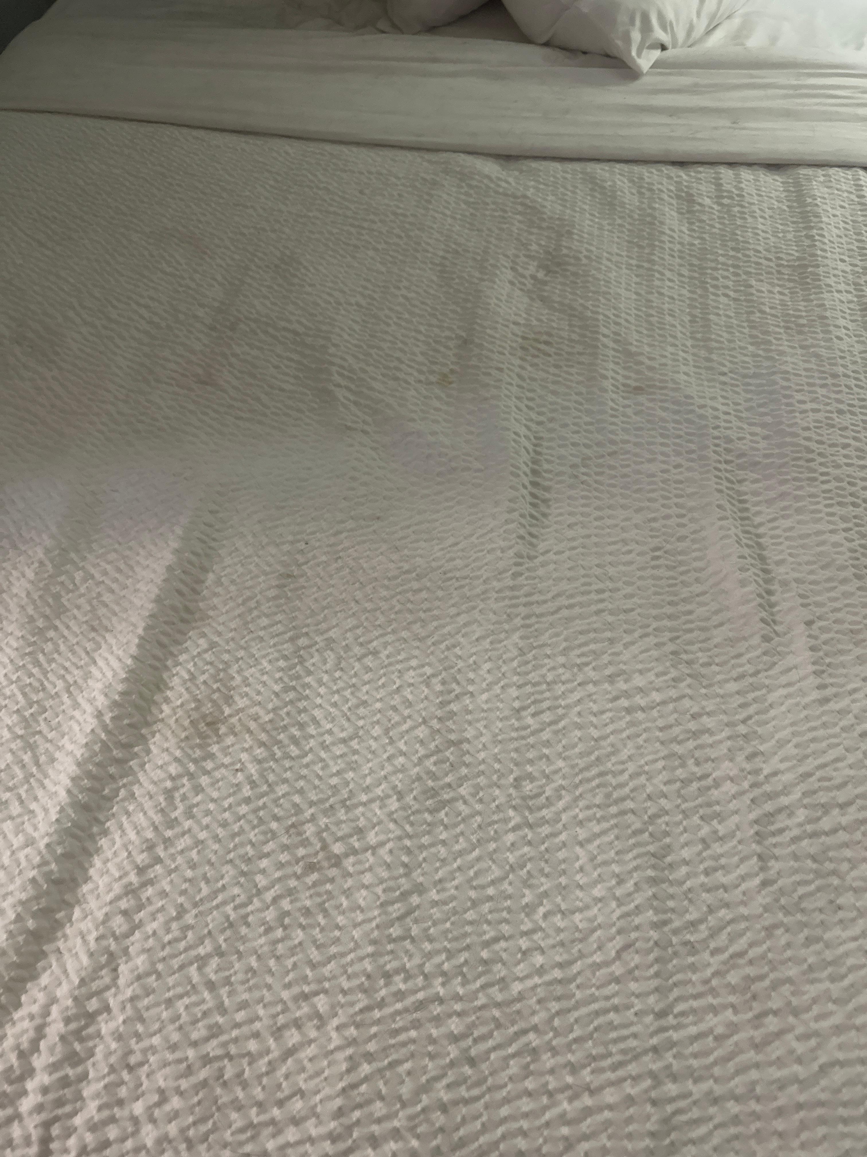 Stains on bedding