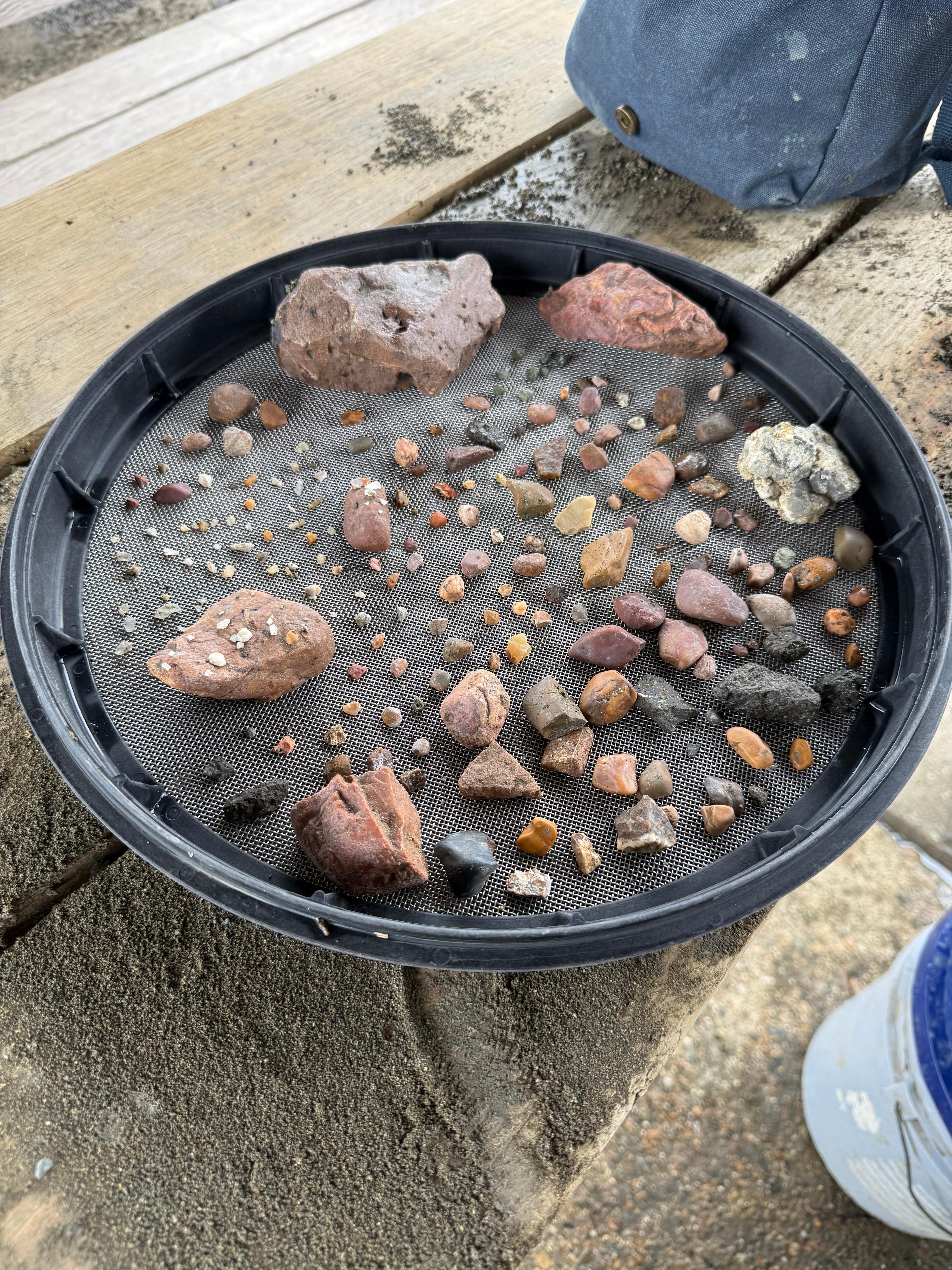 Stones found at crater of diamonds with provided tools…sadly no diamonds!