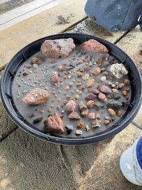 Stones found at crater of diamonds with provided tools…sadly no diamonds!