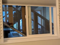 Bedroom window complete with stairwell