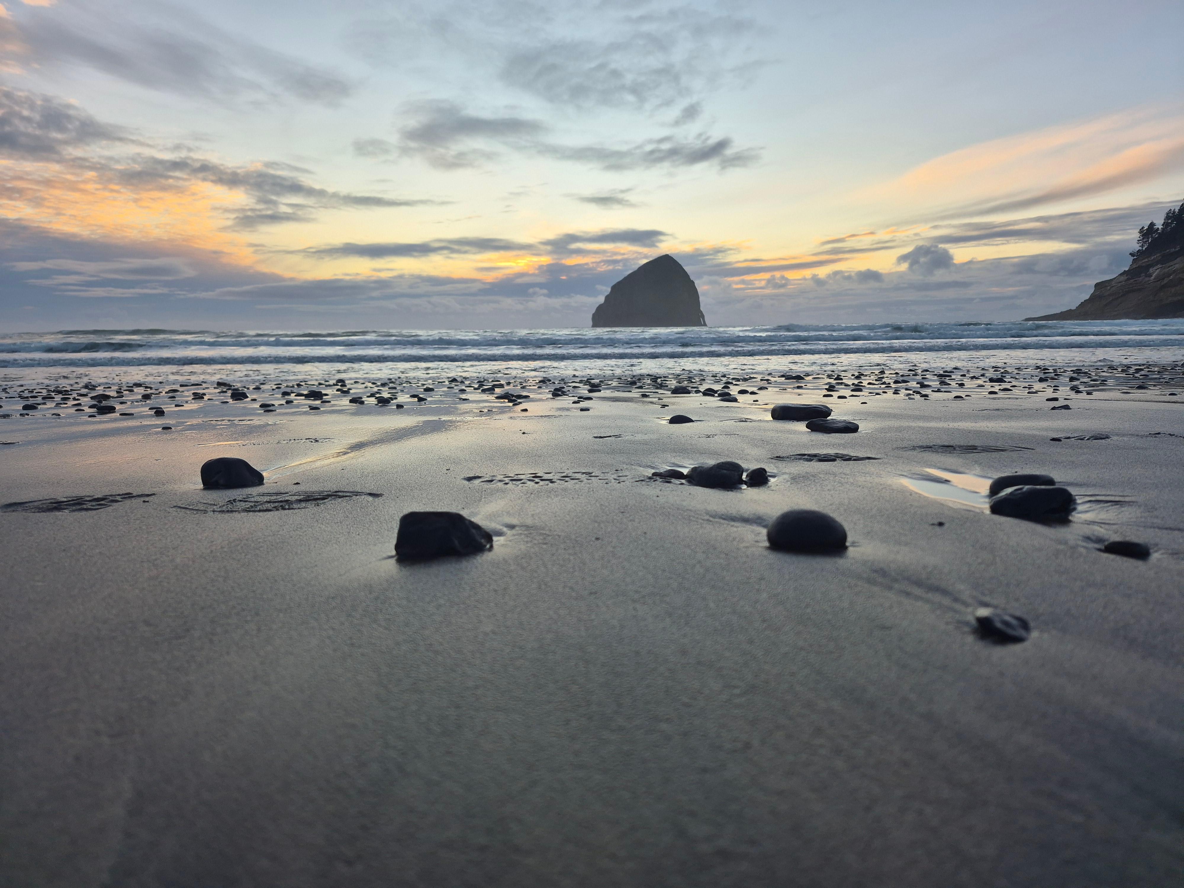 The beach was beautiful and so close we walked! 
