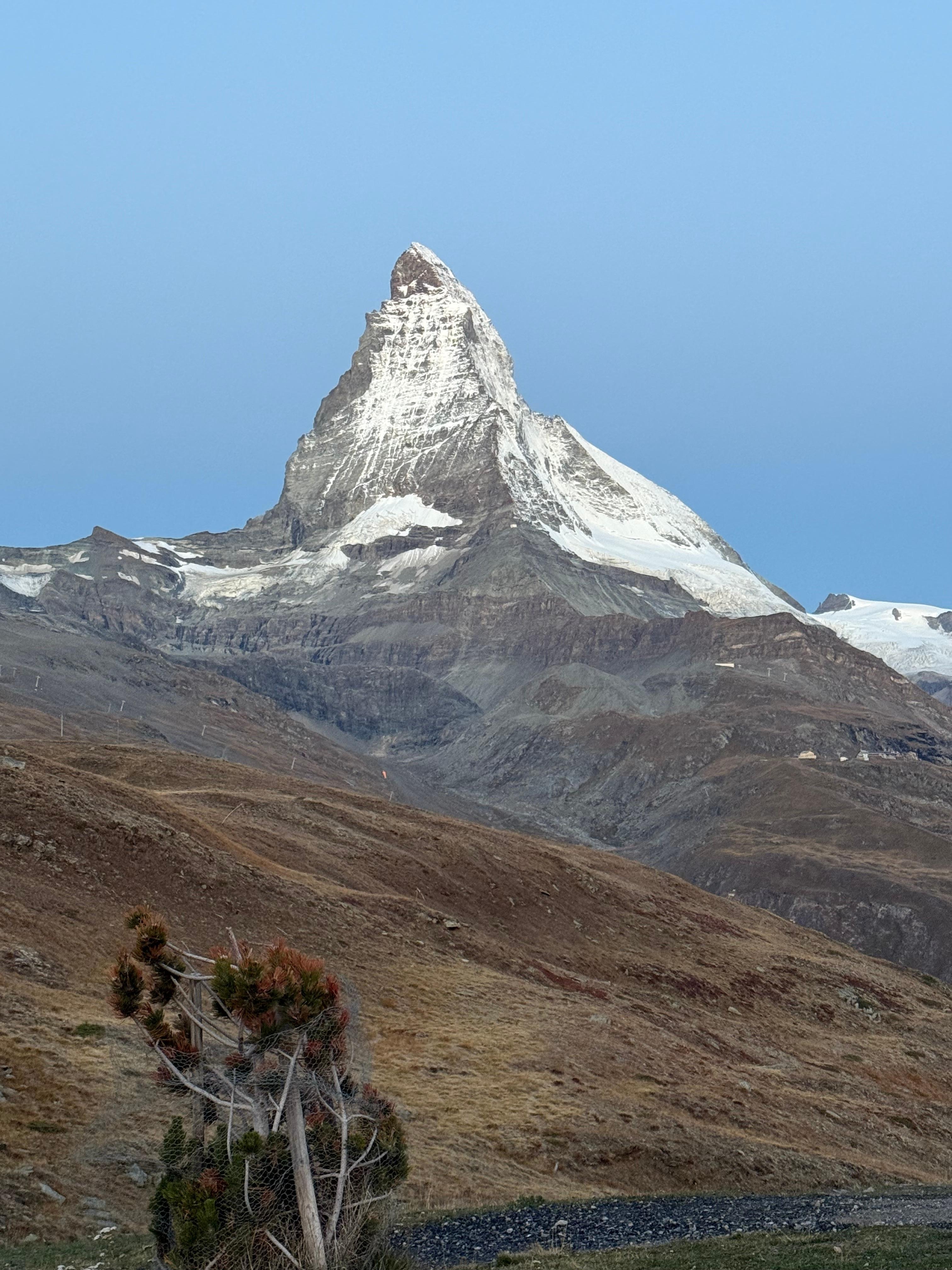 Blick vom Rüffel Haus aufs Matterhorn