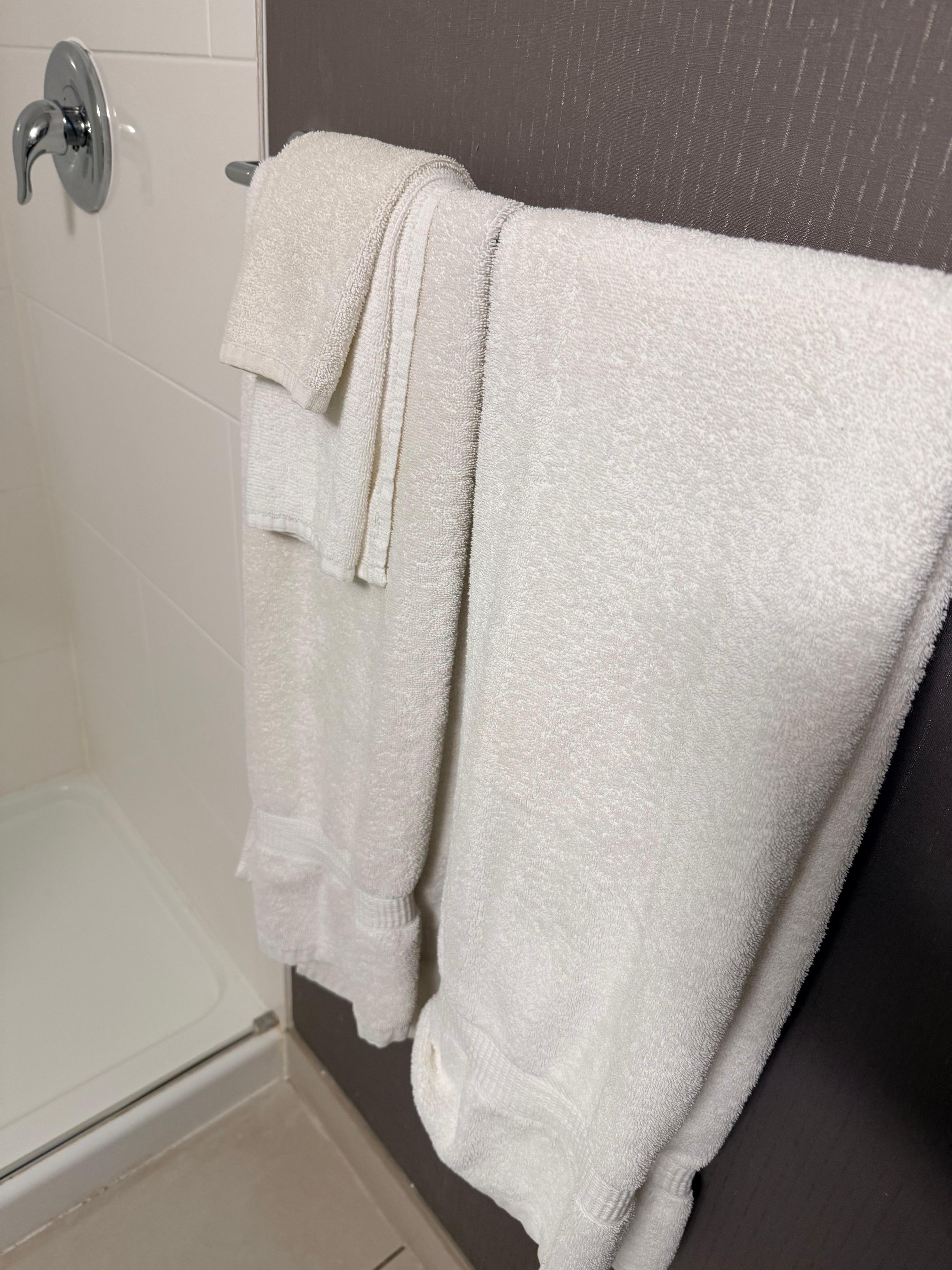Grey tinge towels. 