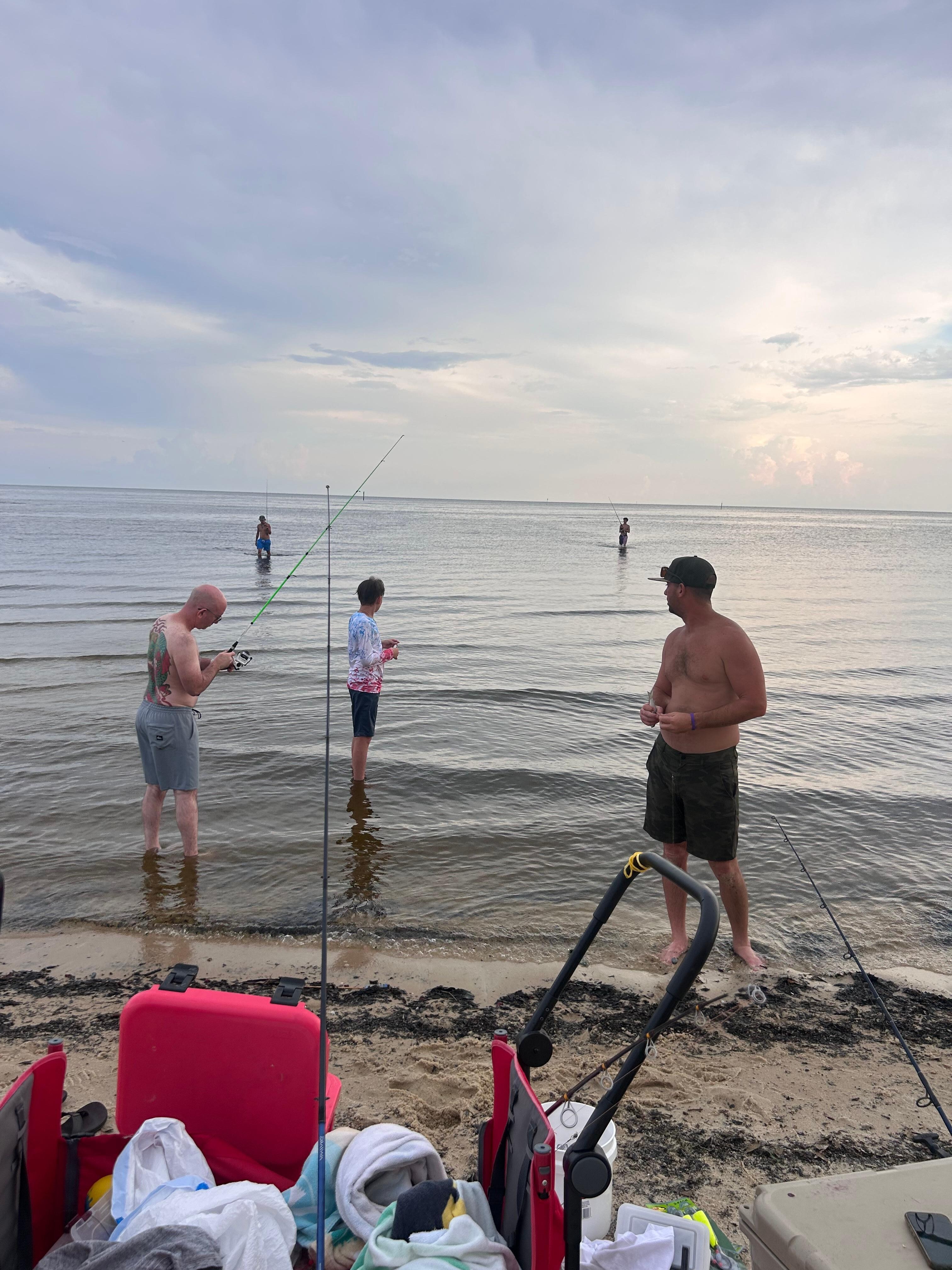 Watched my family fish from the balcony!