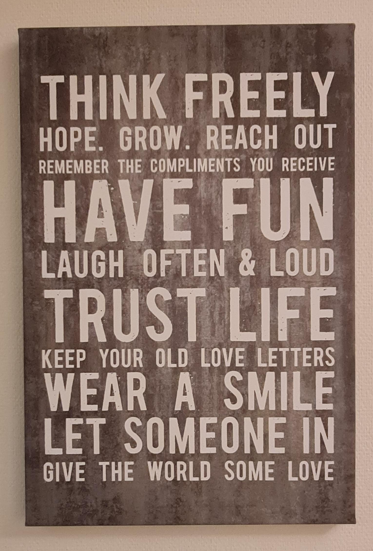 Motivasjons plakat på Rommet
