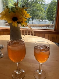Glass of wine with cheese and crackers