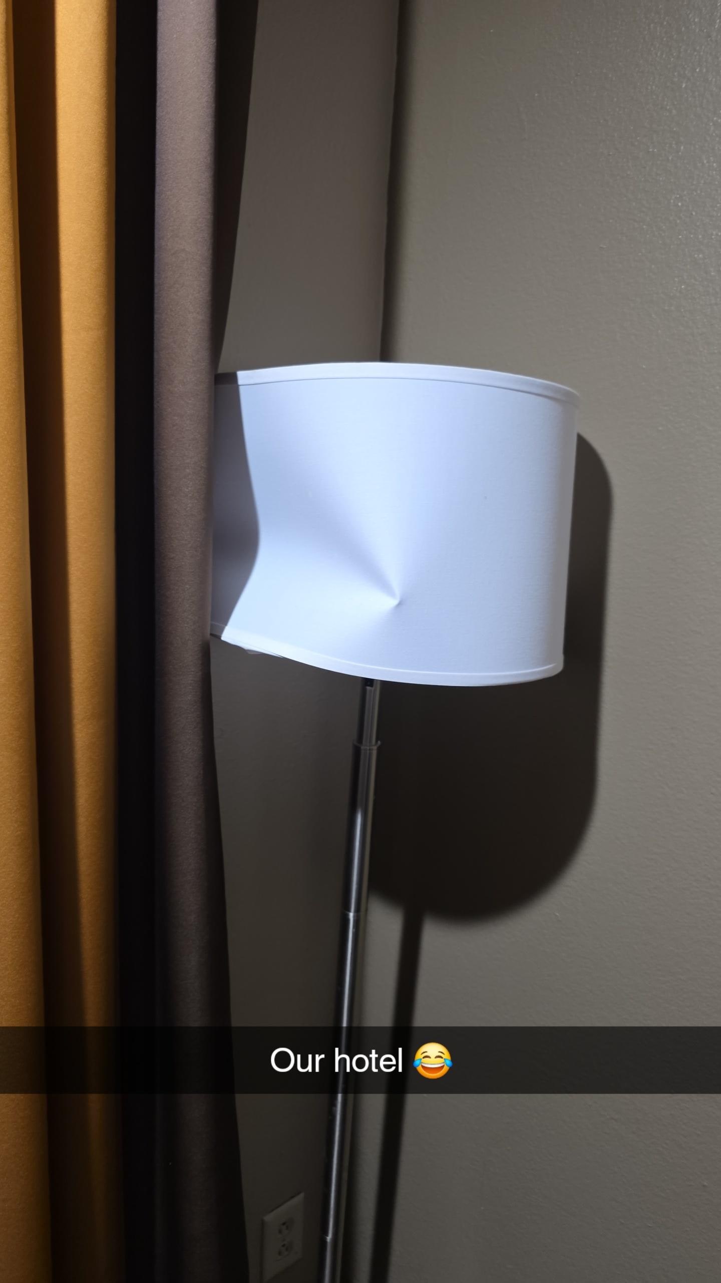 Smashed in lamp cover