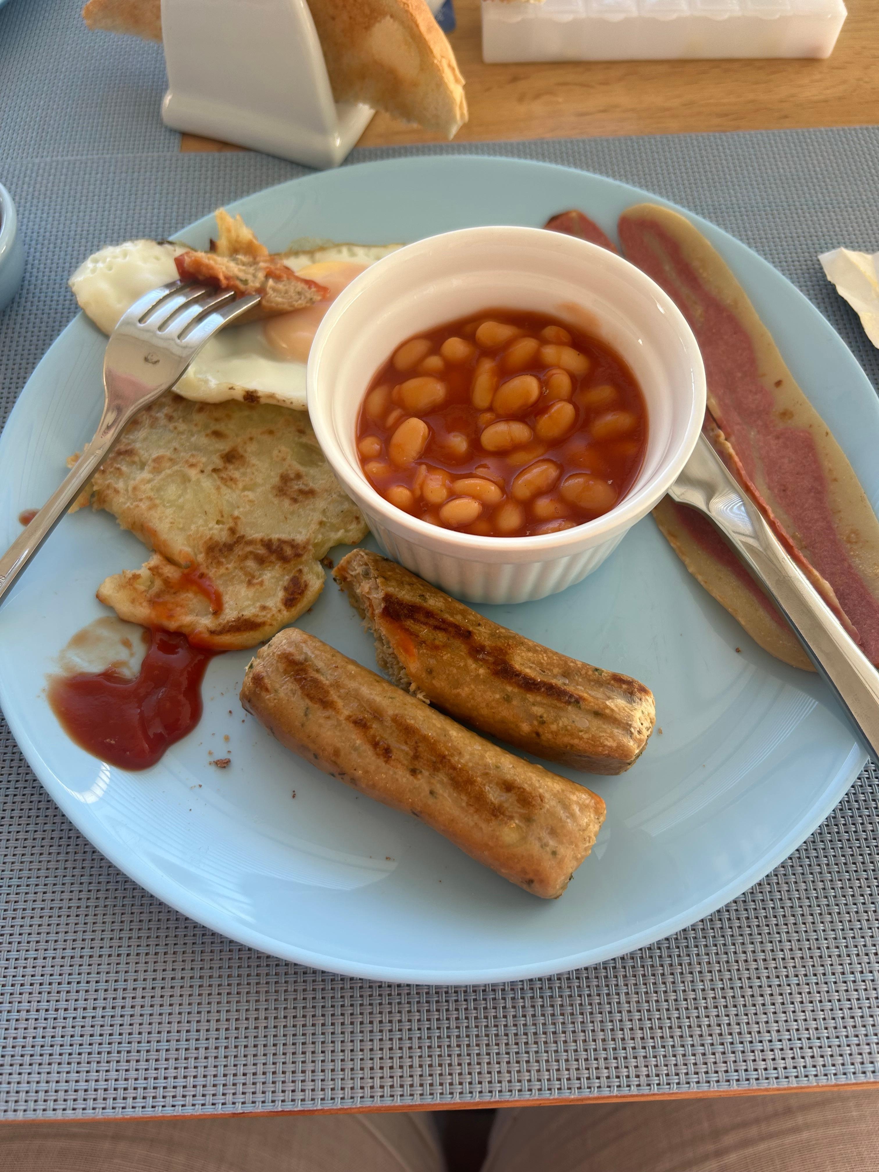Vegetarian cooked breakfast
