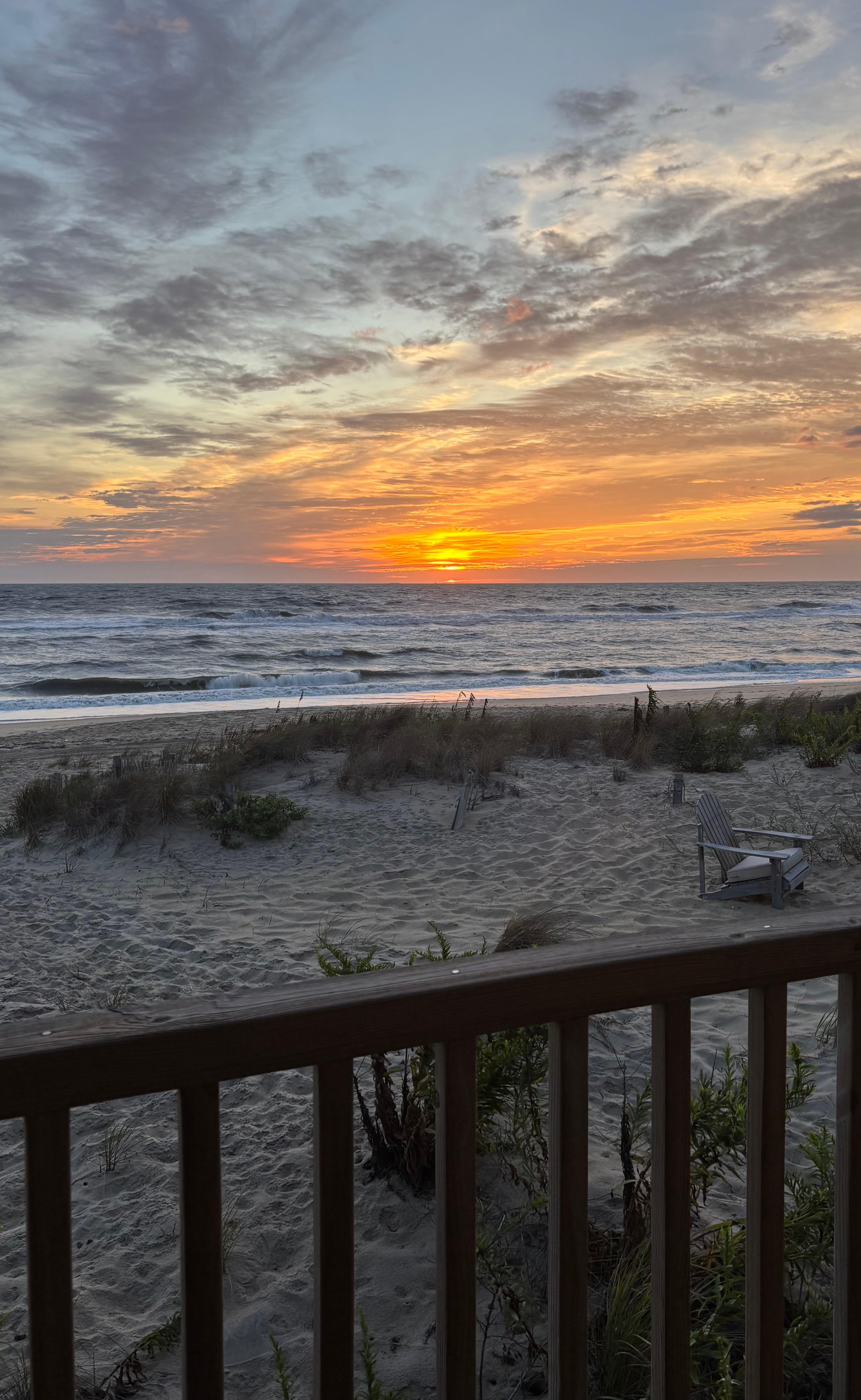 We saw beautiful sunrises from the back deck.