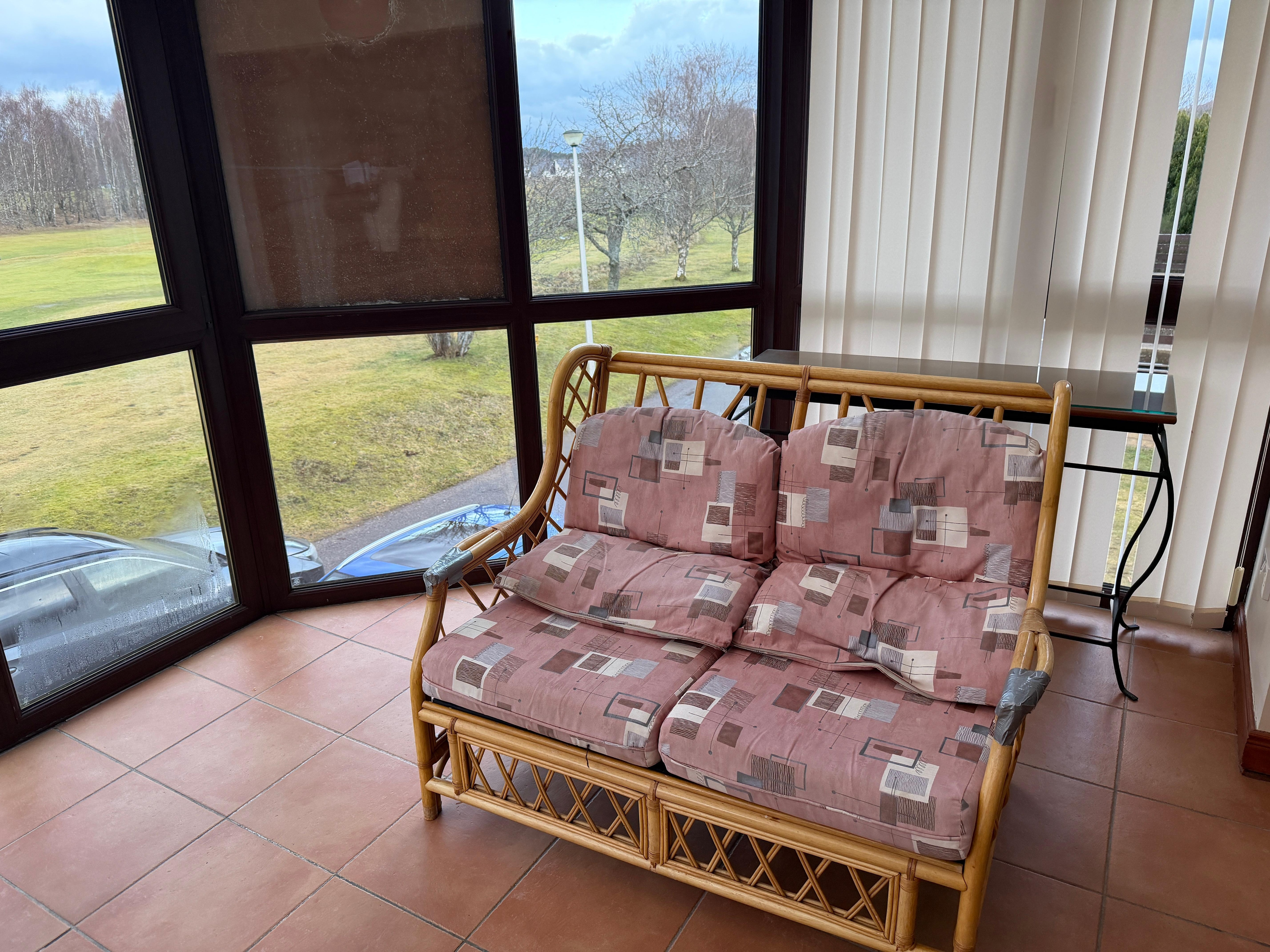 Couch taped with gaffer tape