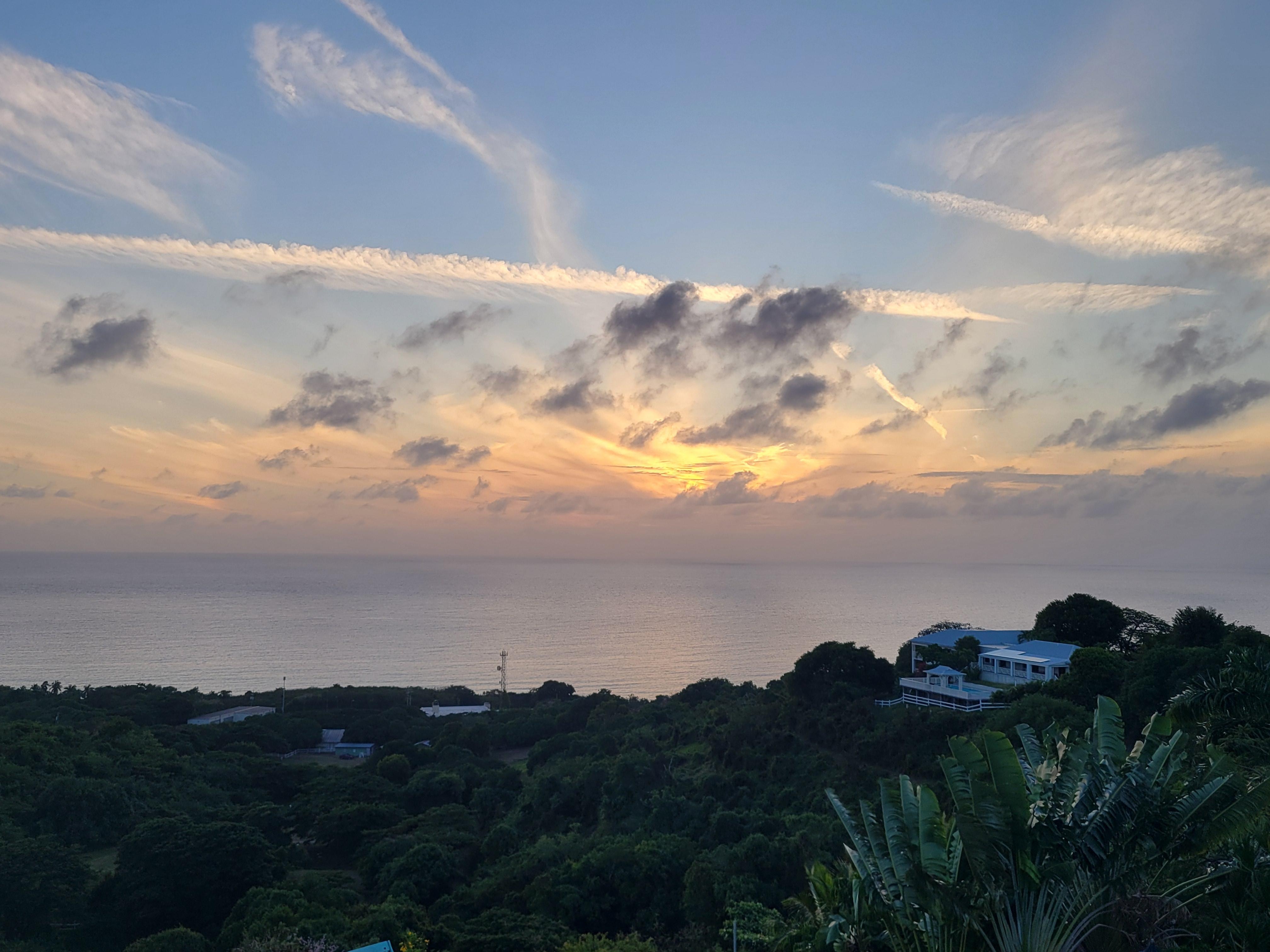Sunset from hot tub tower