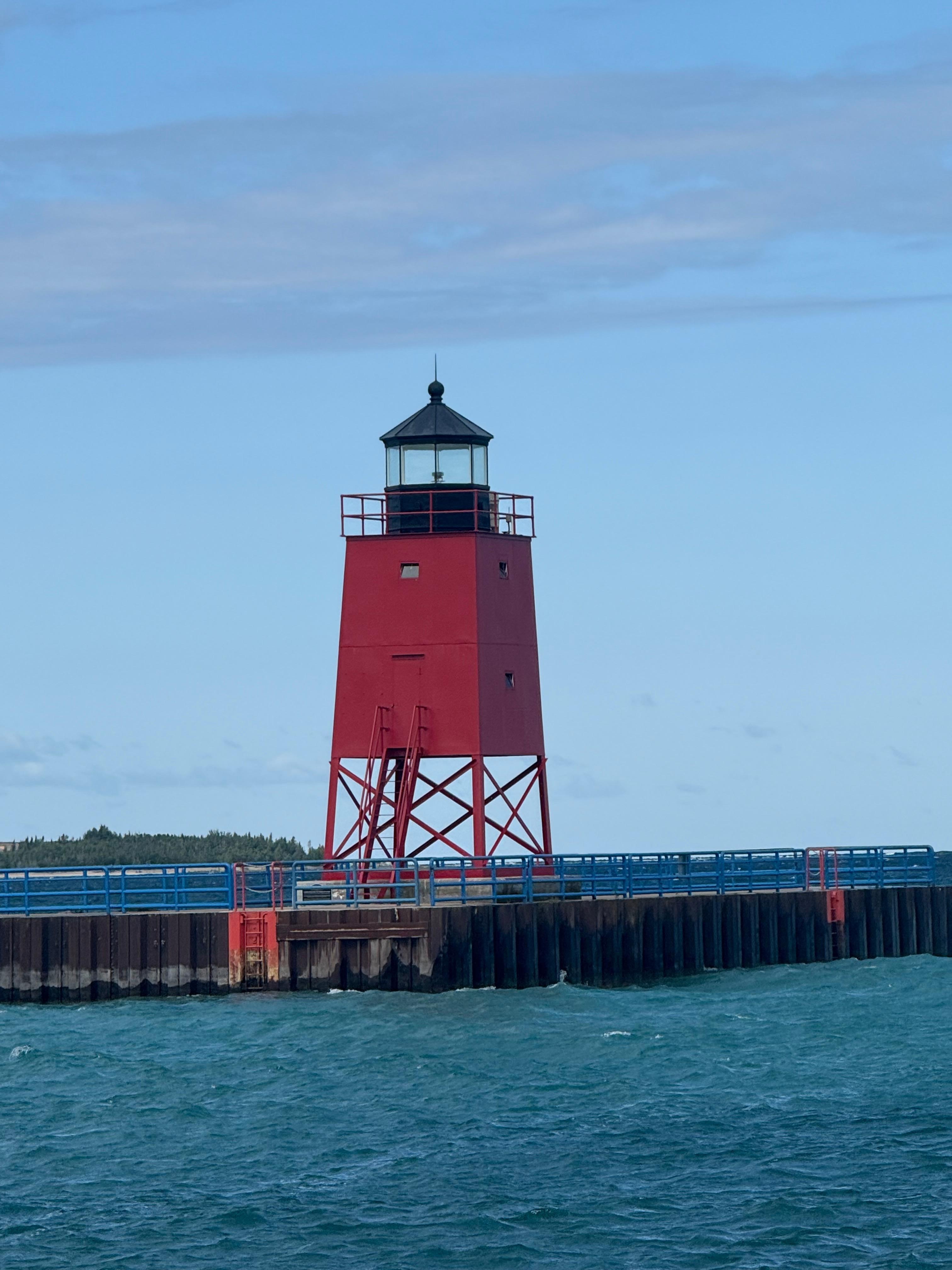 Lighthouse on Lake Michigan  viewed from the end of the street! 