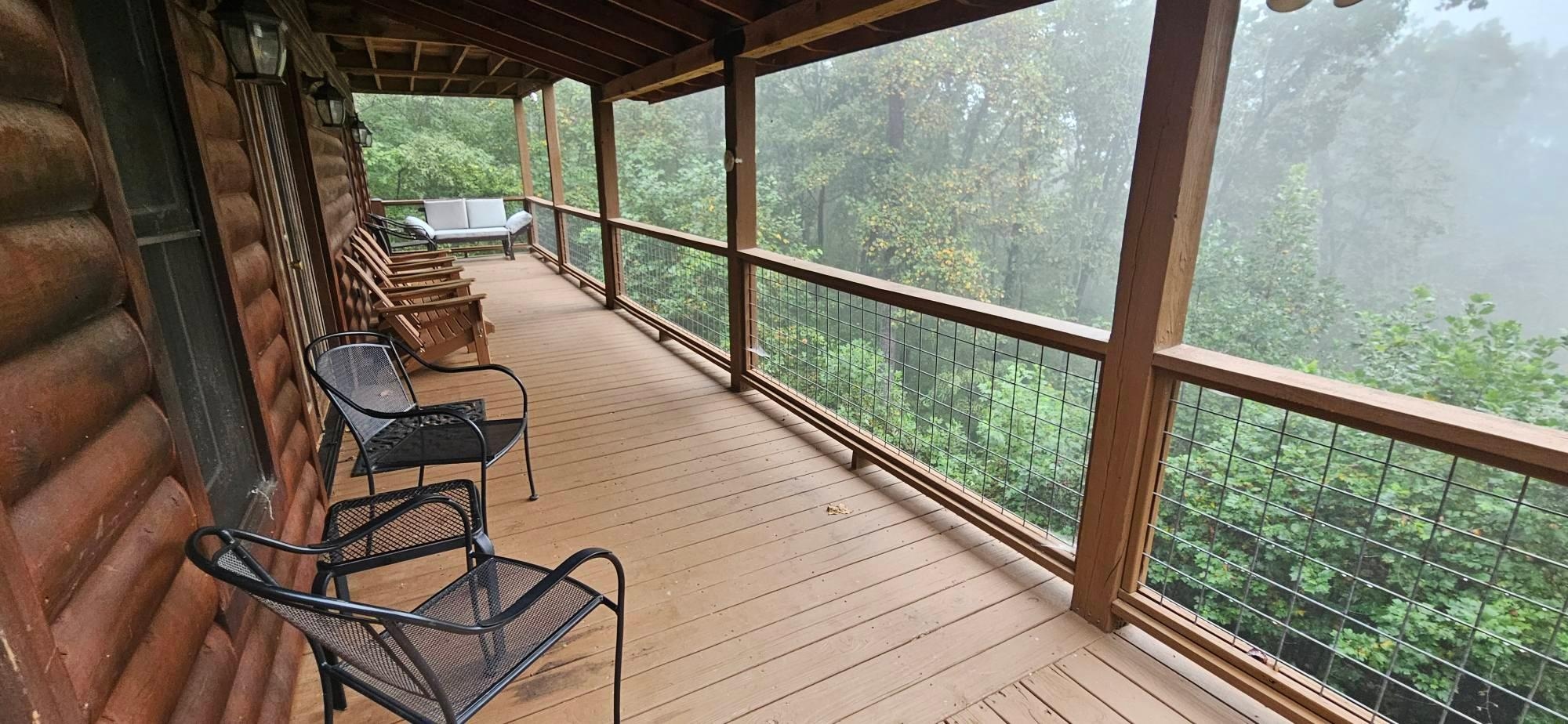 Beautiful back porch on the main level