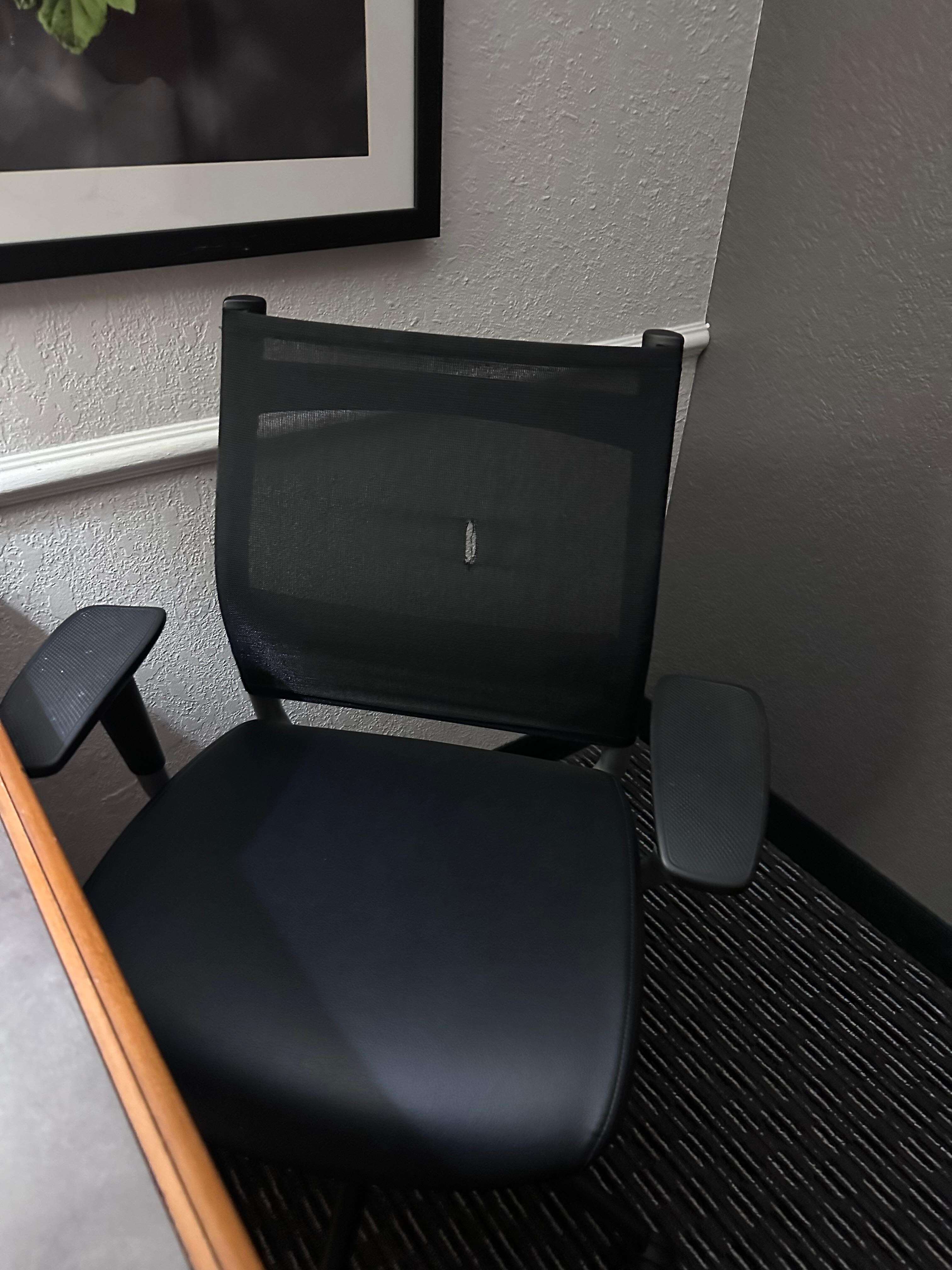 The mesh chair had a hole 