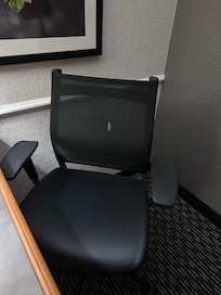 The mesh chair had a hole