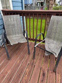 Broken patio chairs-back deck