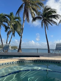 View from the pool/hot tub