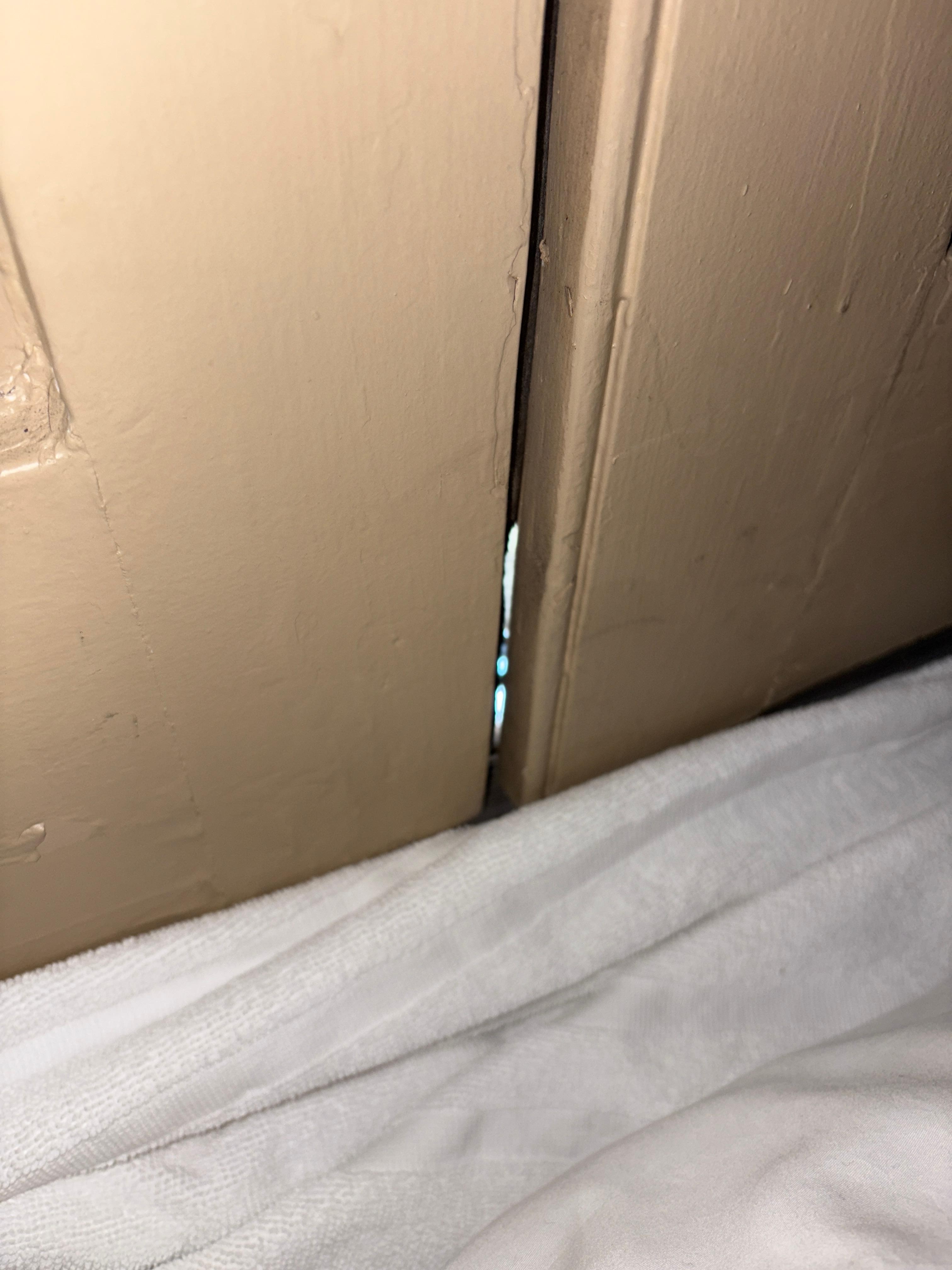 Balcony door gaps 