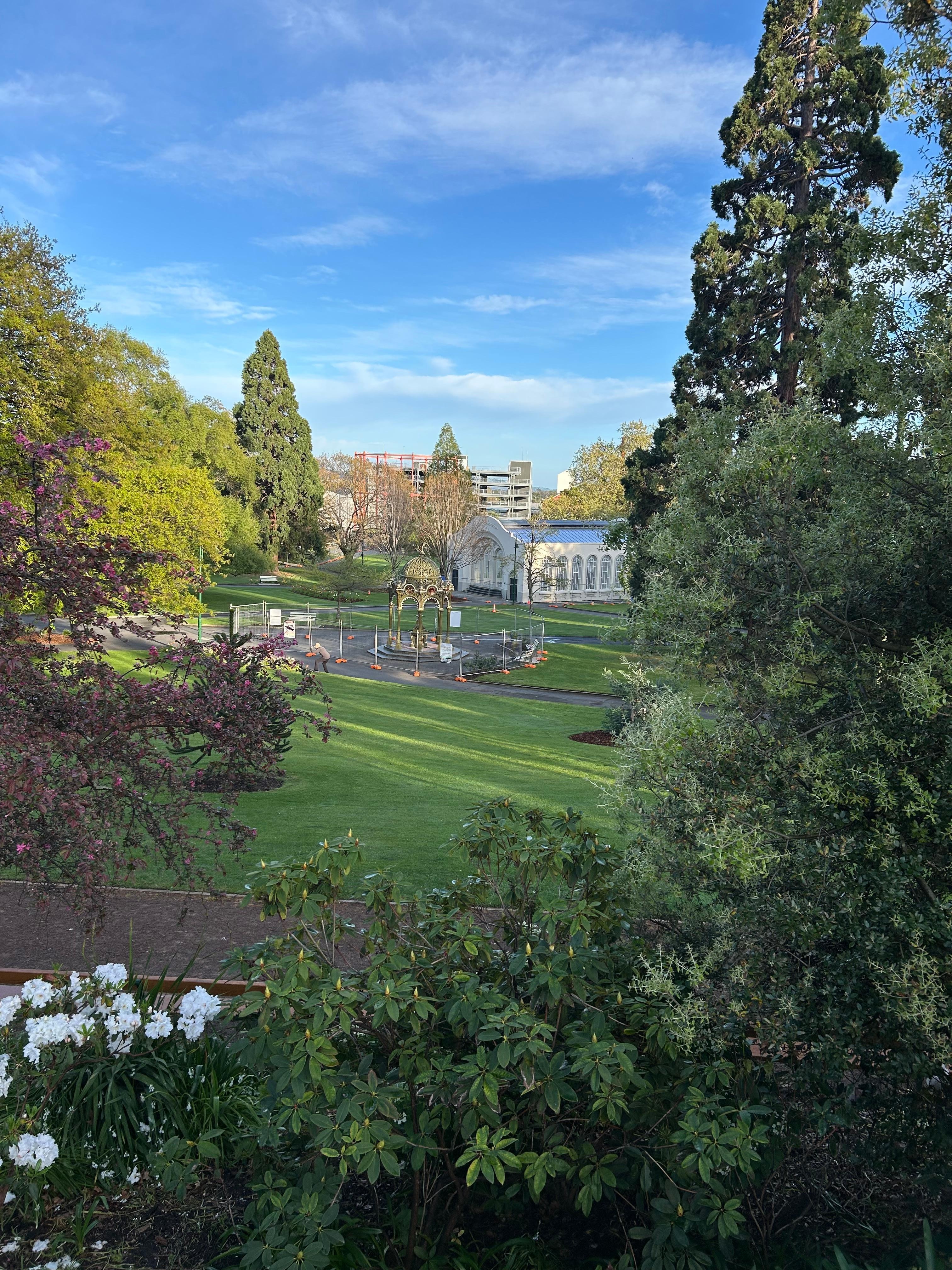 View from the entrance to the hotel.