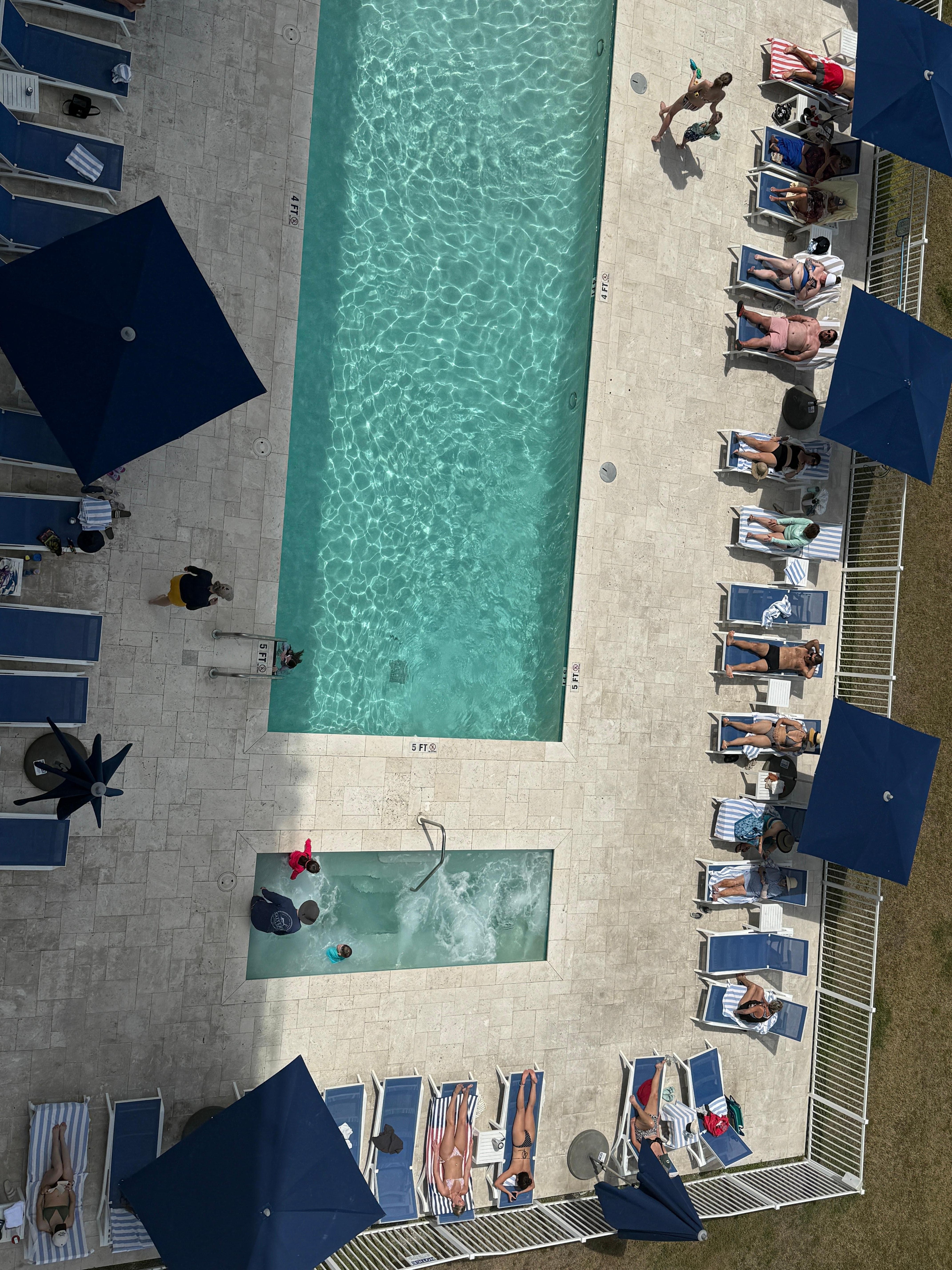 Pool view from our balcony 