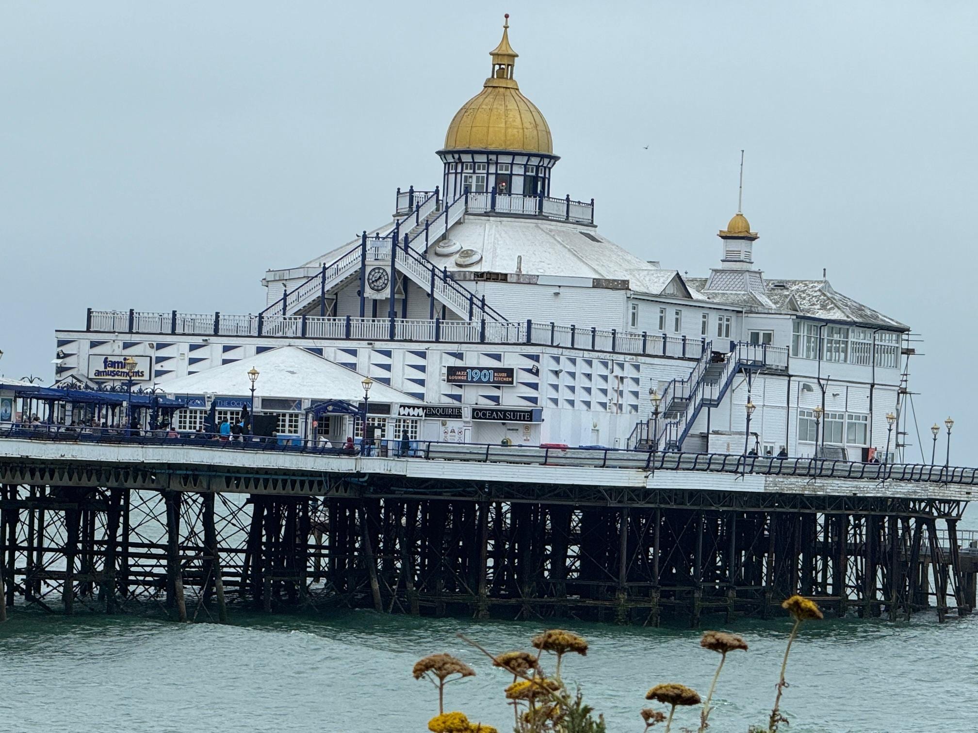 The famous gold dome at Eastbourne Pier.
