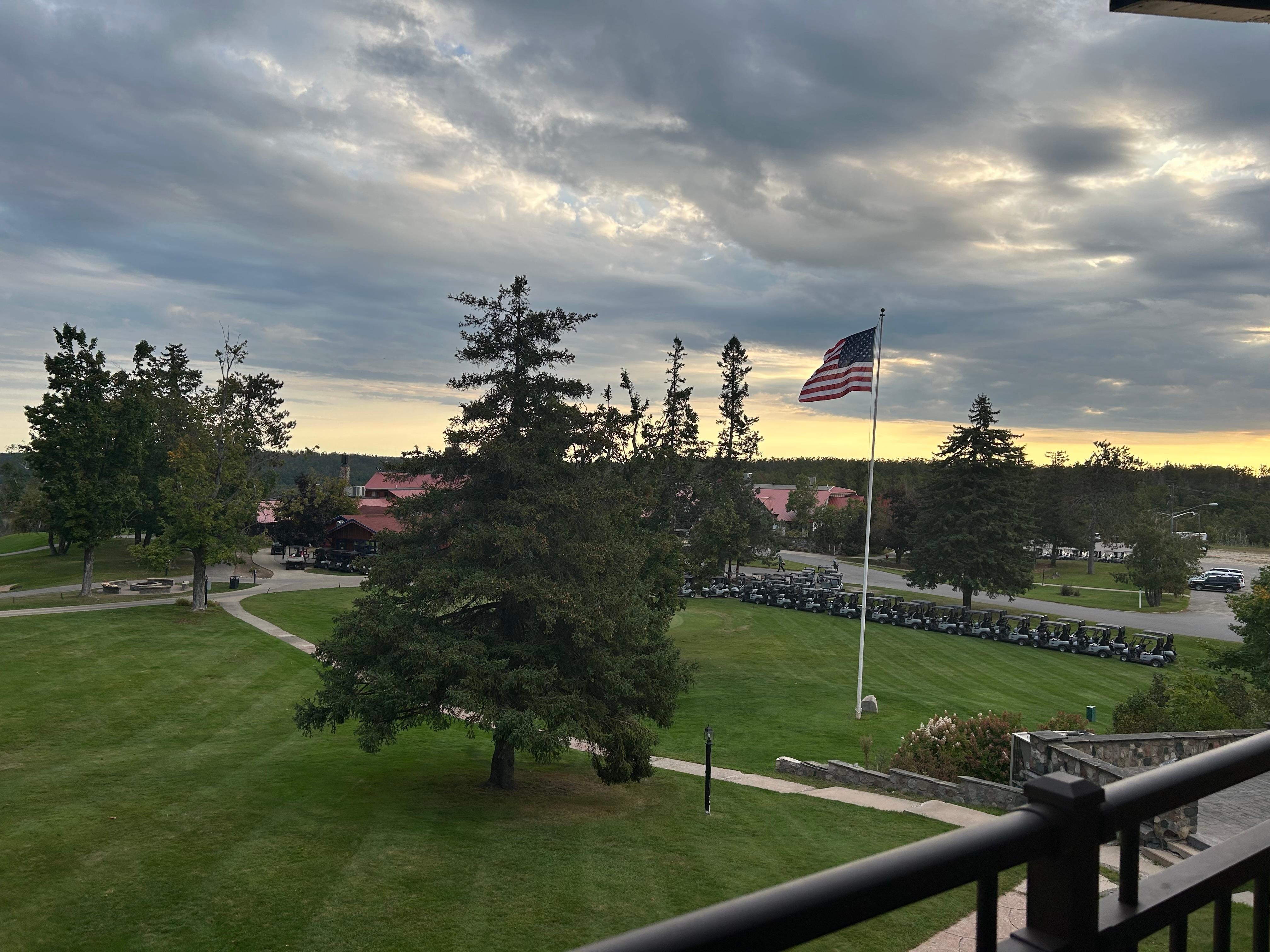 View in the morning from one of the balconies 