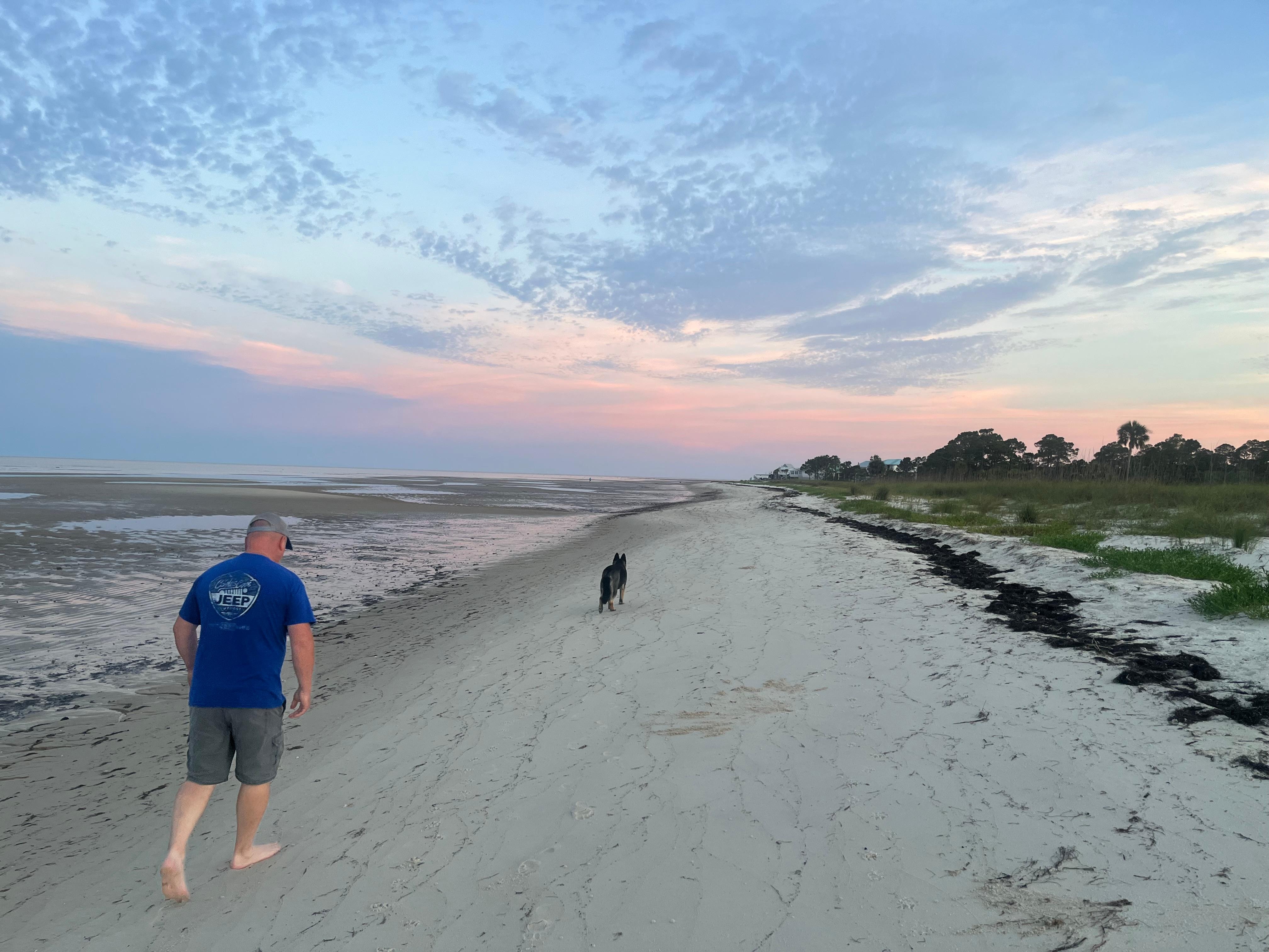 Quiet evening walks.