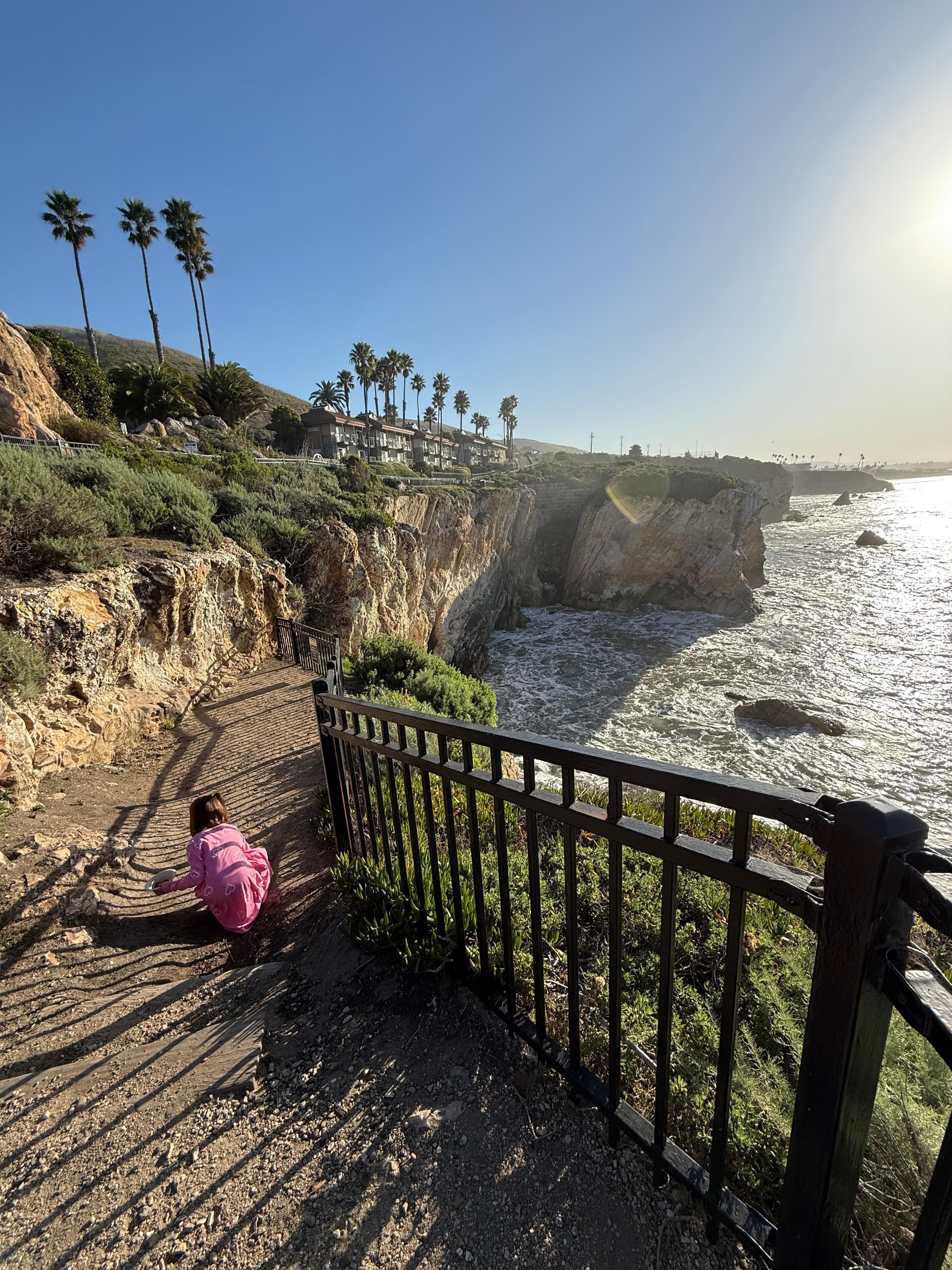 Right outside the pool