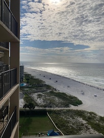 View east from balcony in the morning
