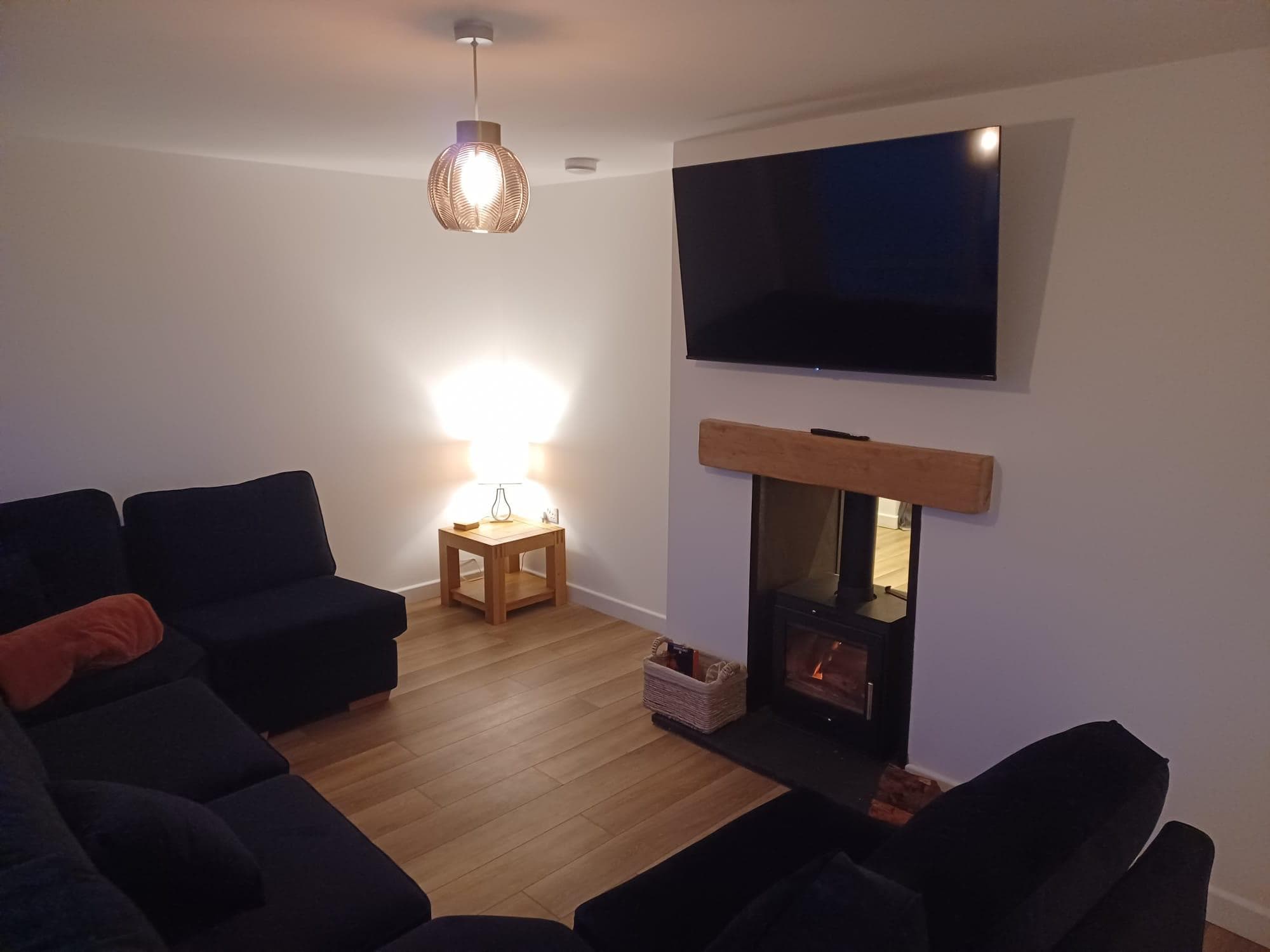 Dual room log burner was bliss!