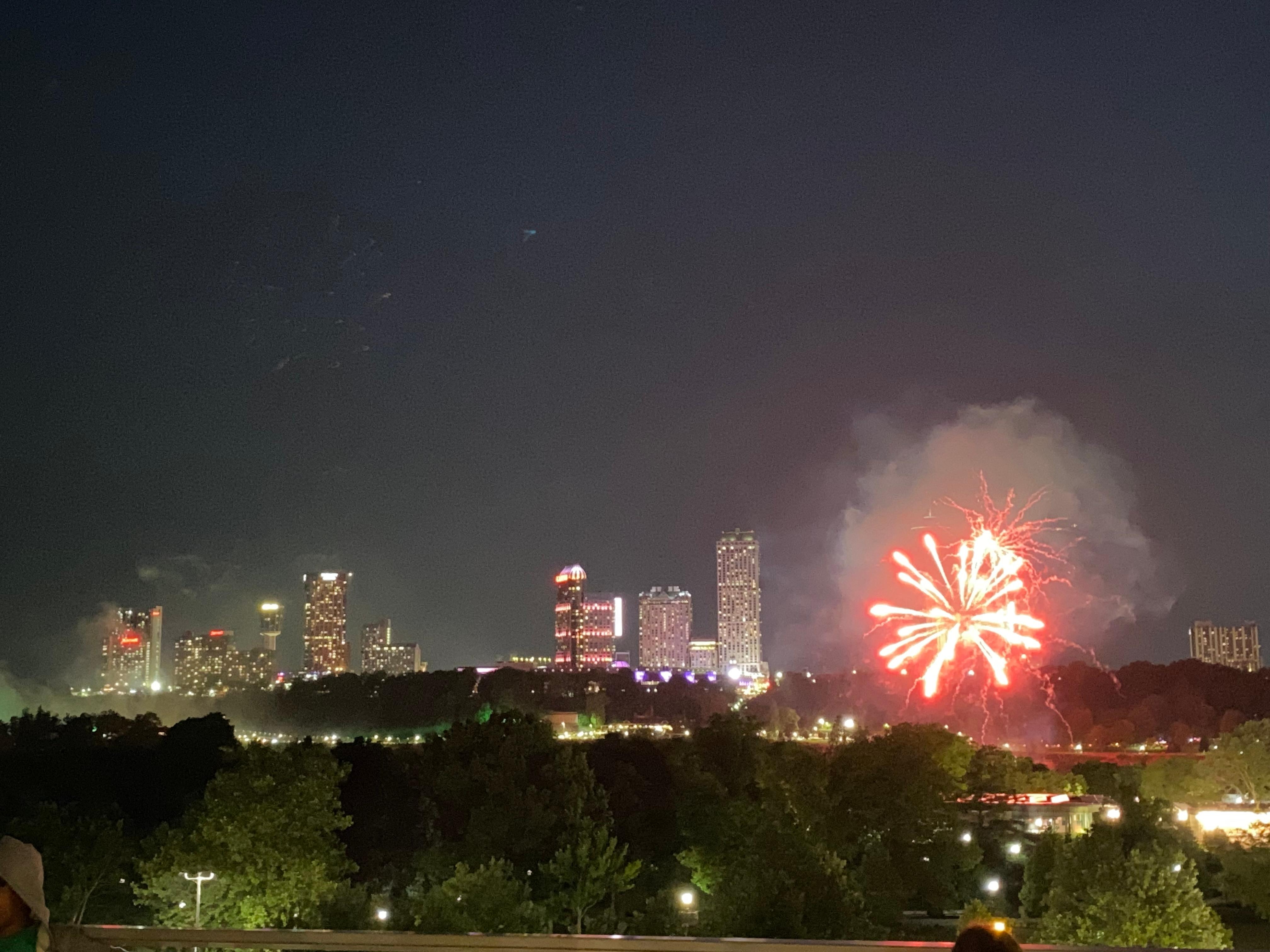 Rooftop of hotel has nice view of nightly fireworks!