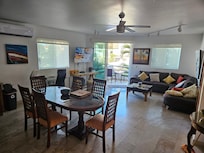 Nice living room with small balcony