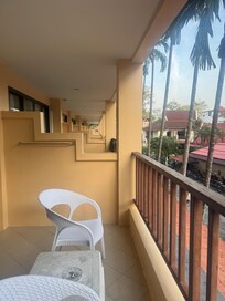 The first room in the older part. Not the greatest view