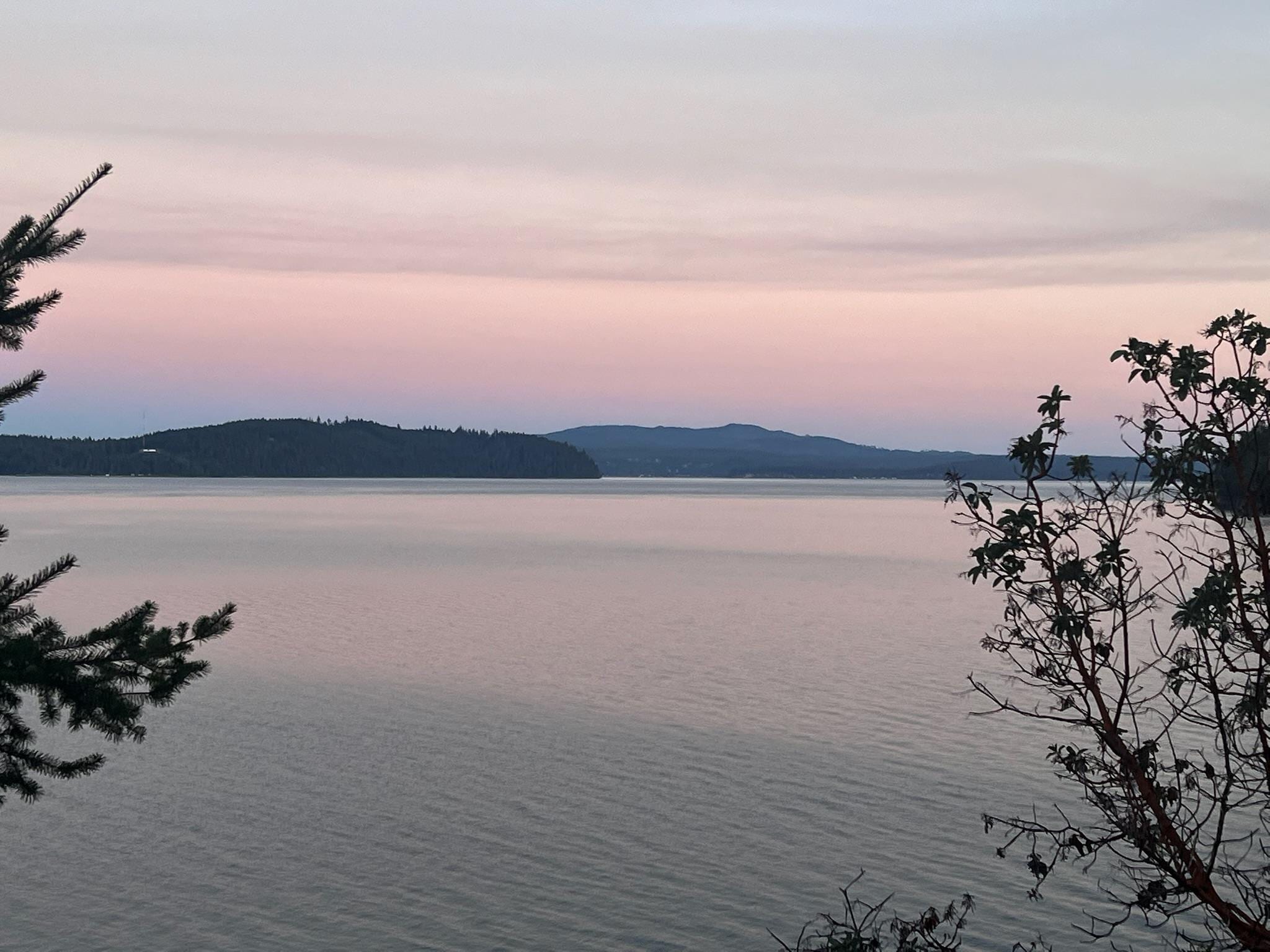 View from the deck at twilight