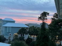view from the house at sunset