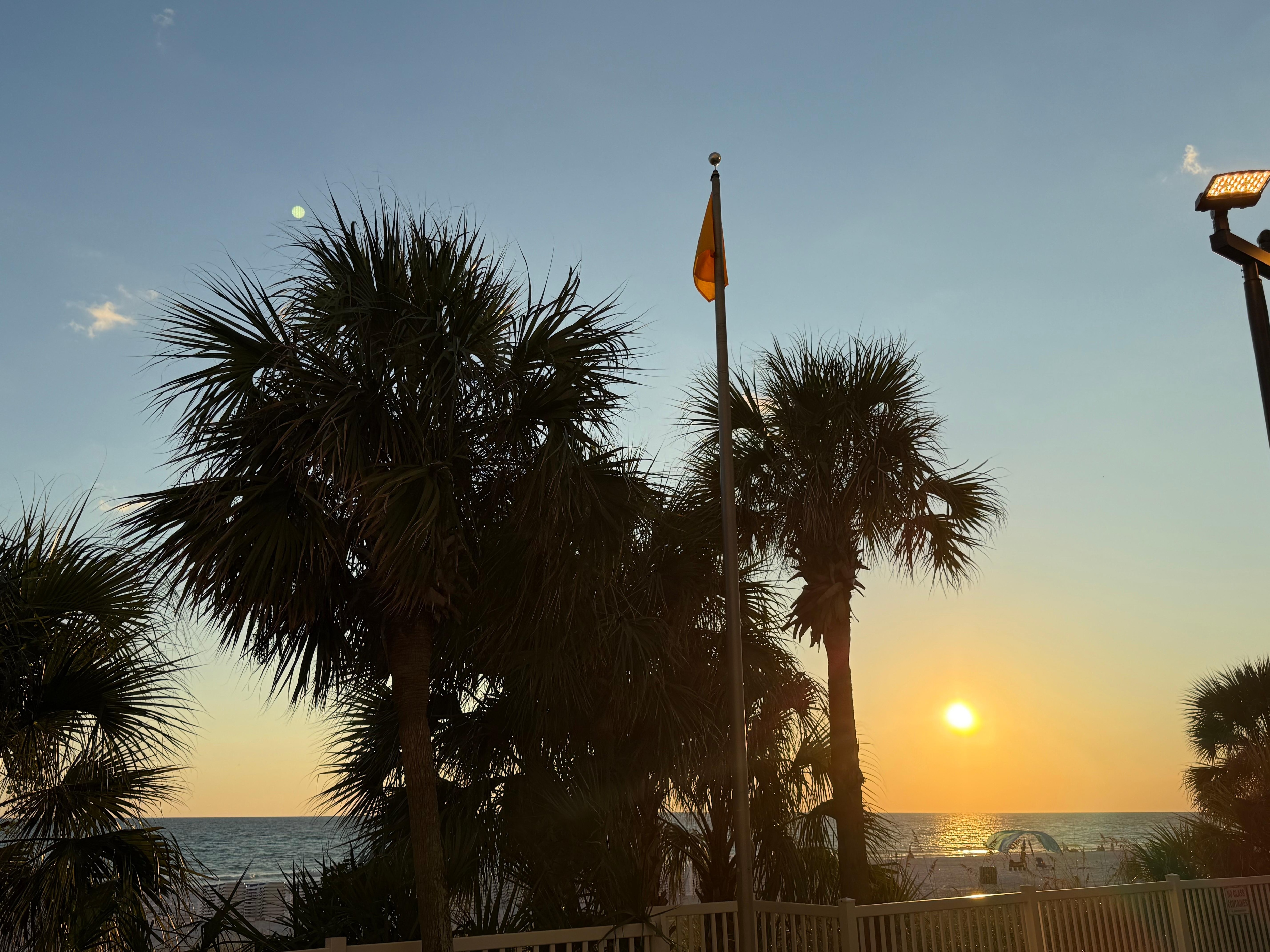 Sunset from the pool. 