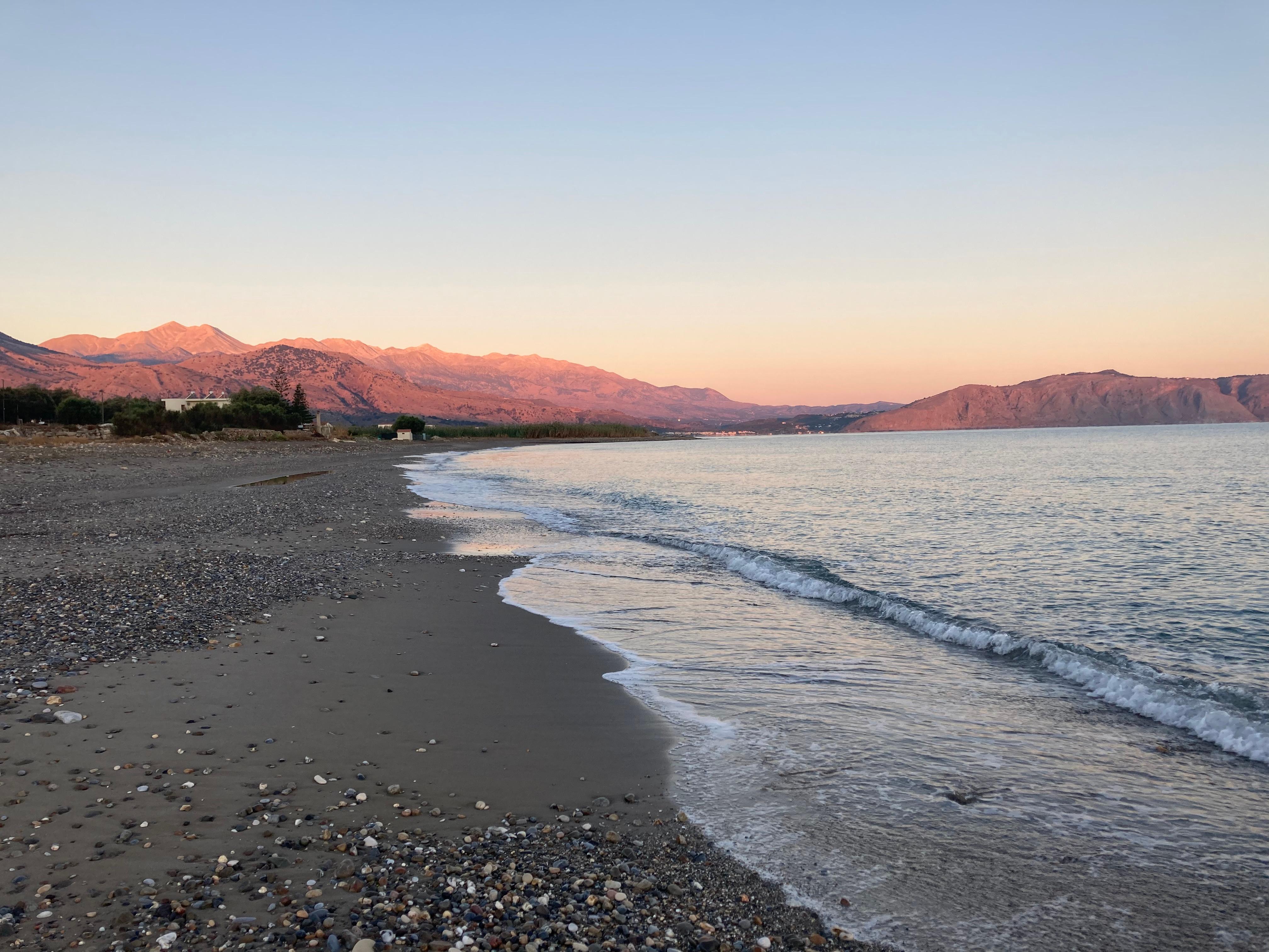 View on beach looking towards hotel