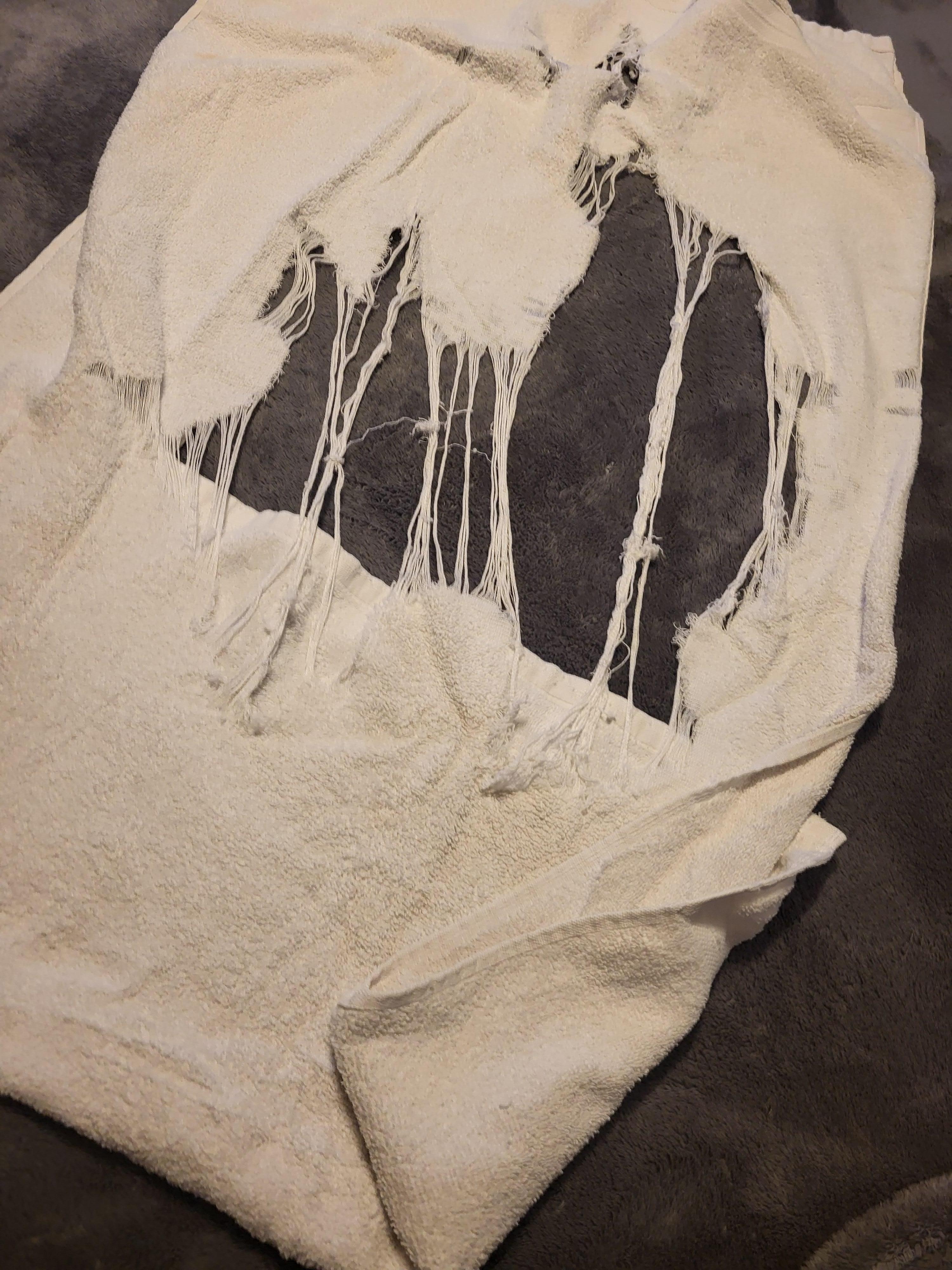 1 of the towels we were given to dry off with . Was told it's still usable 