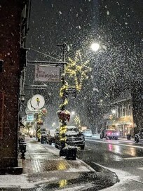 Downtown during the snow!