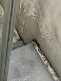 Mildew in shower due to sealing issues