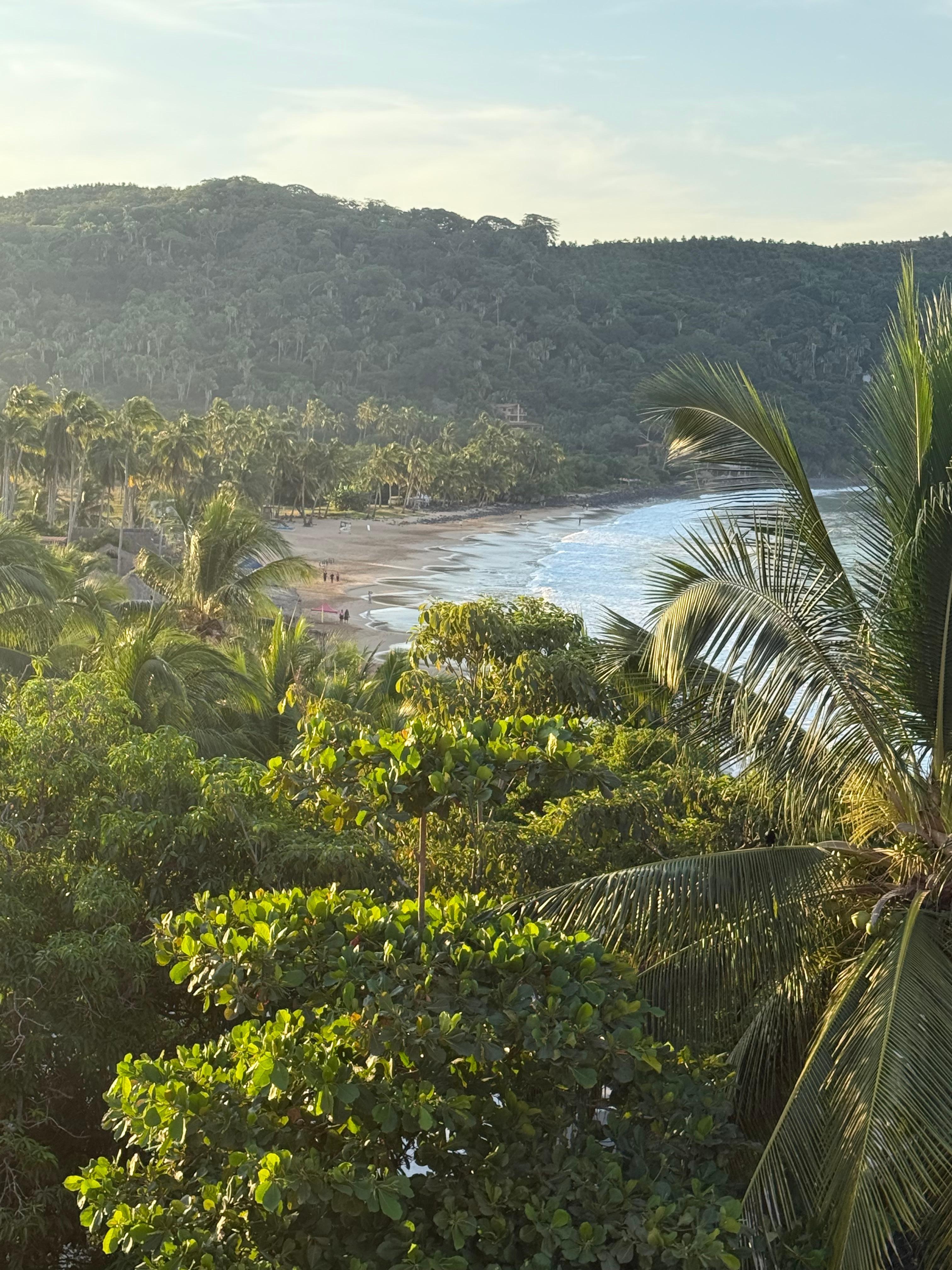 View from hotel upper deck. 