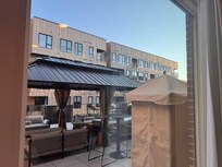 Outside our window on 2nd floor, the lounge area at the back of the pool.