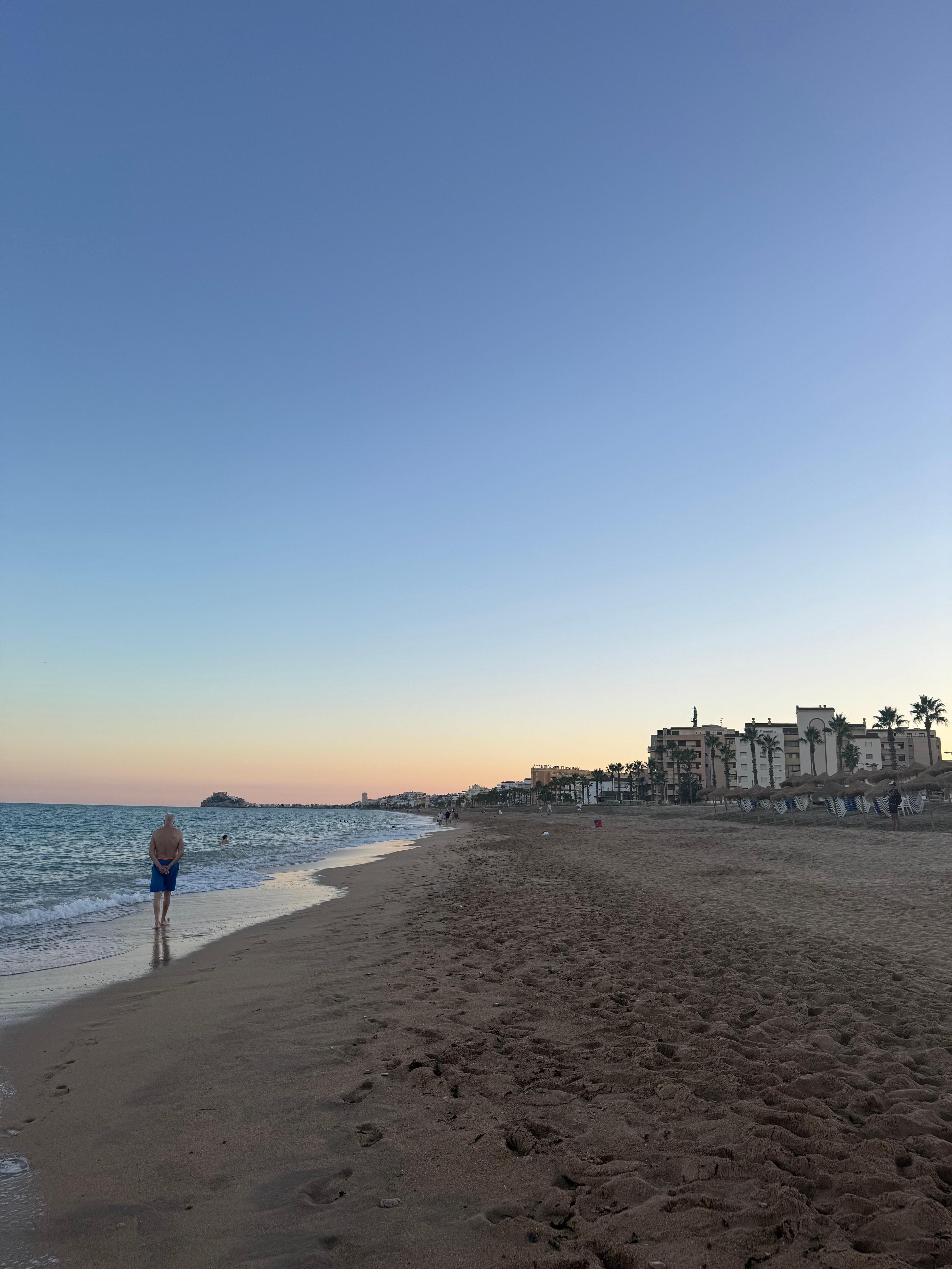 The beach across from the hotel