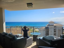 View from the lanai (binoculars provided by the owner)