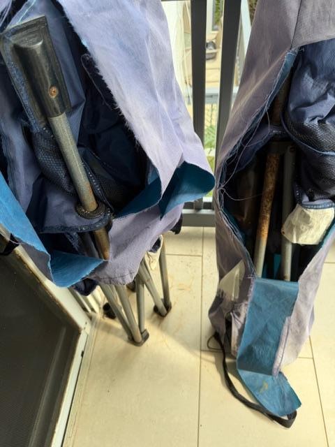 There were the "Beach chairs" upon arrival. The host did go out of her way to fix that by getting brand new chairs (which are hard to find on the island)