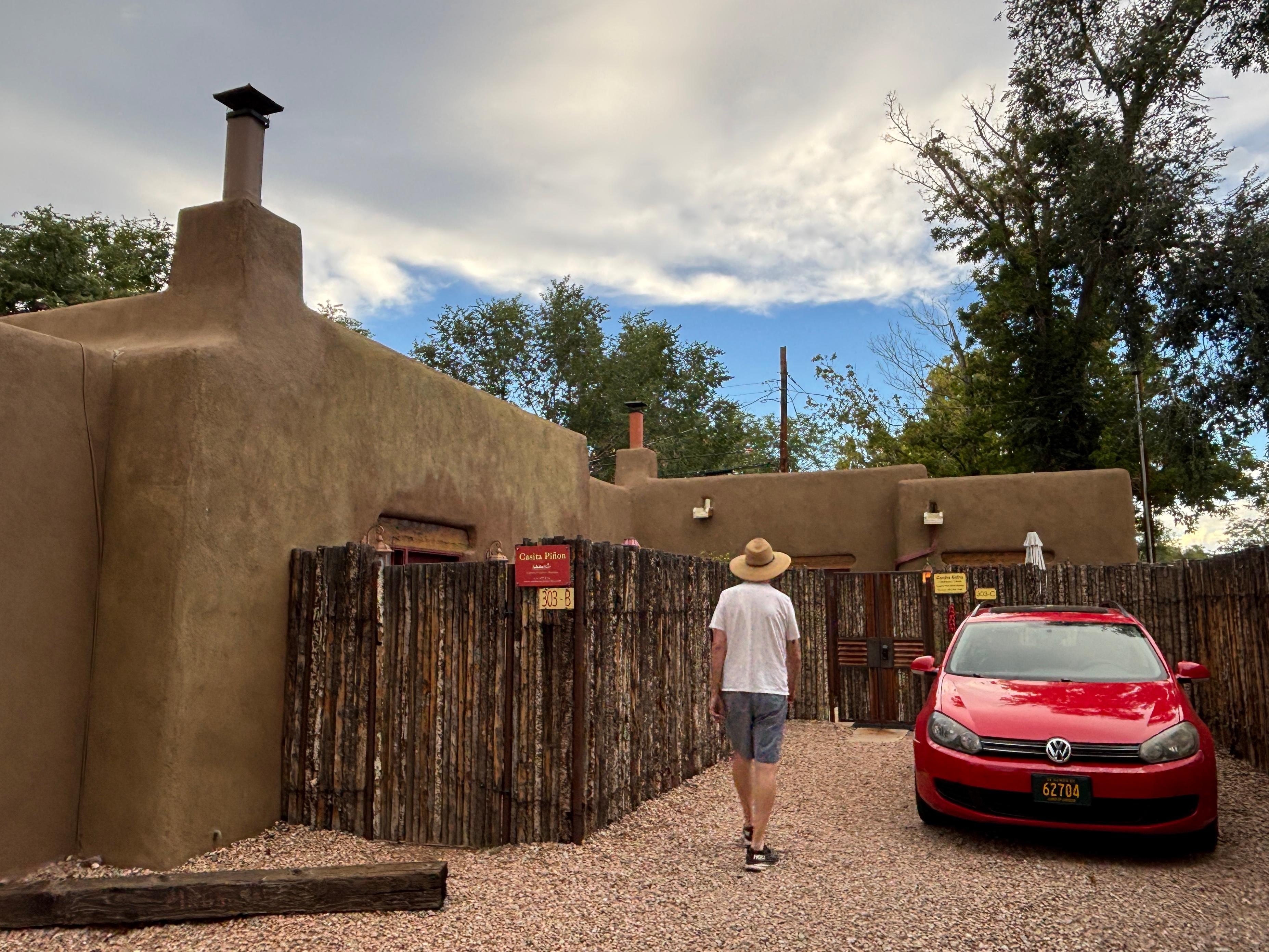 The parking place is off the street & so convenient to the entrance. 