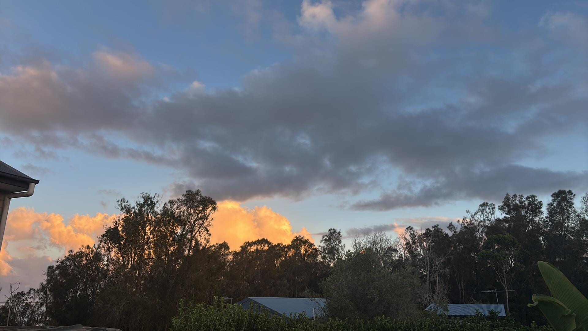 Evening sunset on the deck