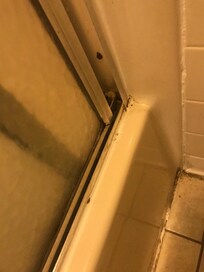 Mold in tub sliding door channel