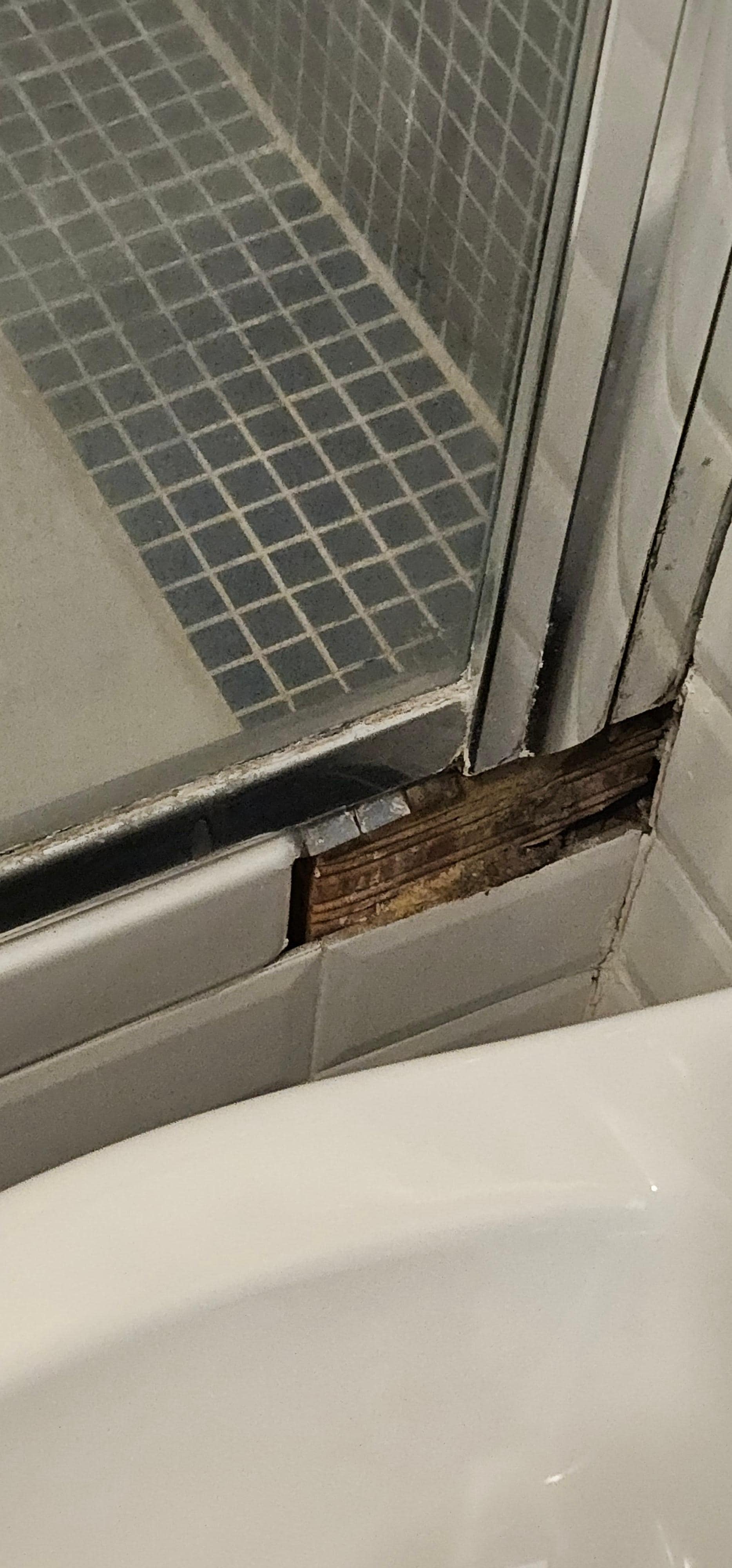 Missing ceramic outside shower