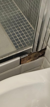 Missing ceramic outside shower